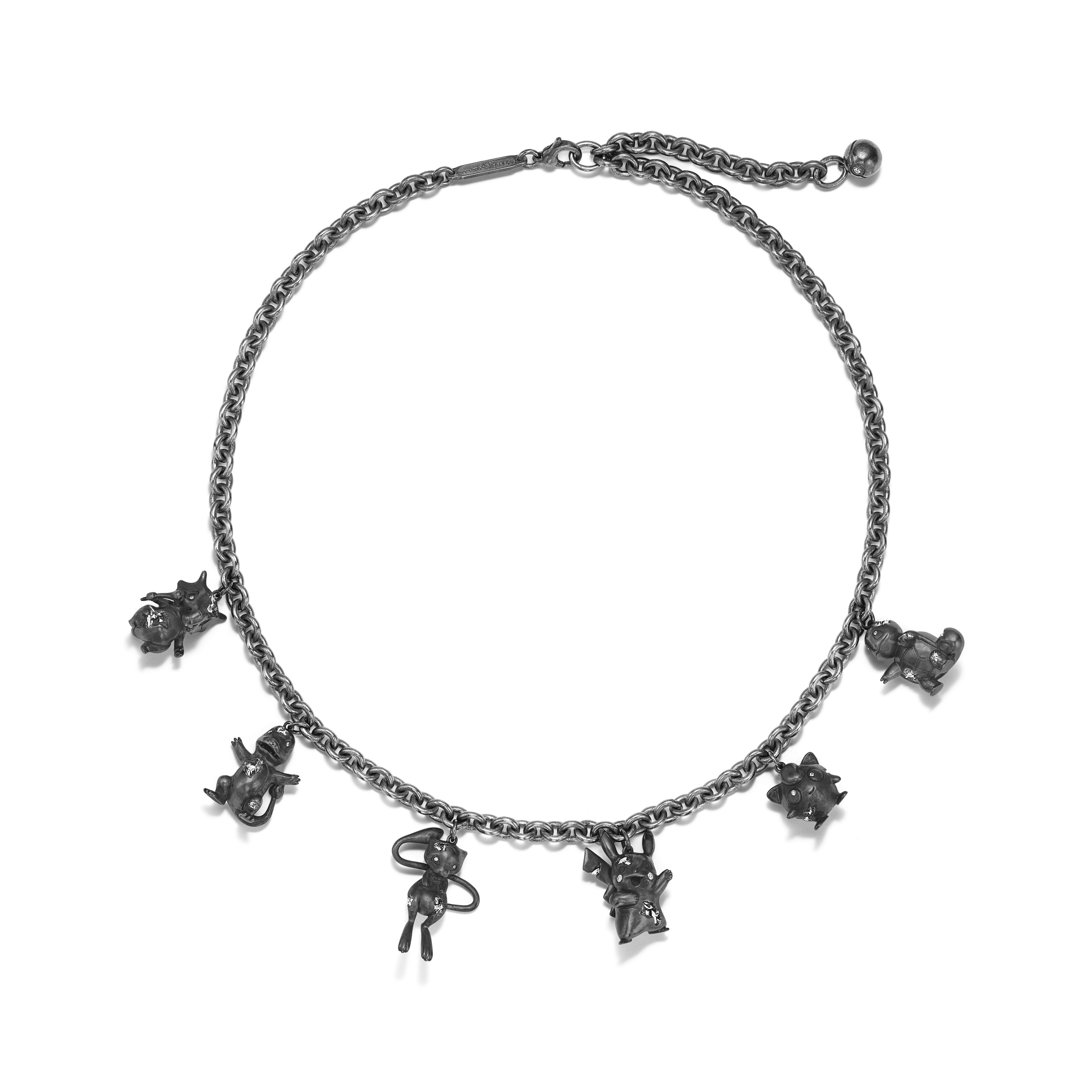Tiffany & Arsham Studio & Pokémon寶可夢聯名系列純銀鑲鑽項鍊。（TIFFANY & Co.提供）