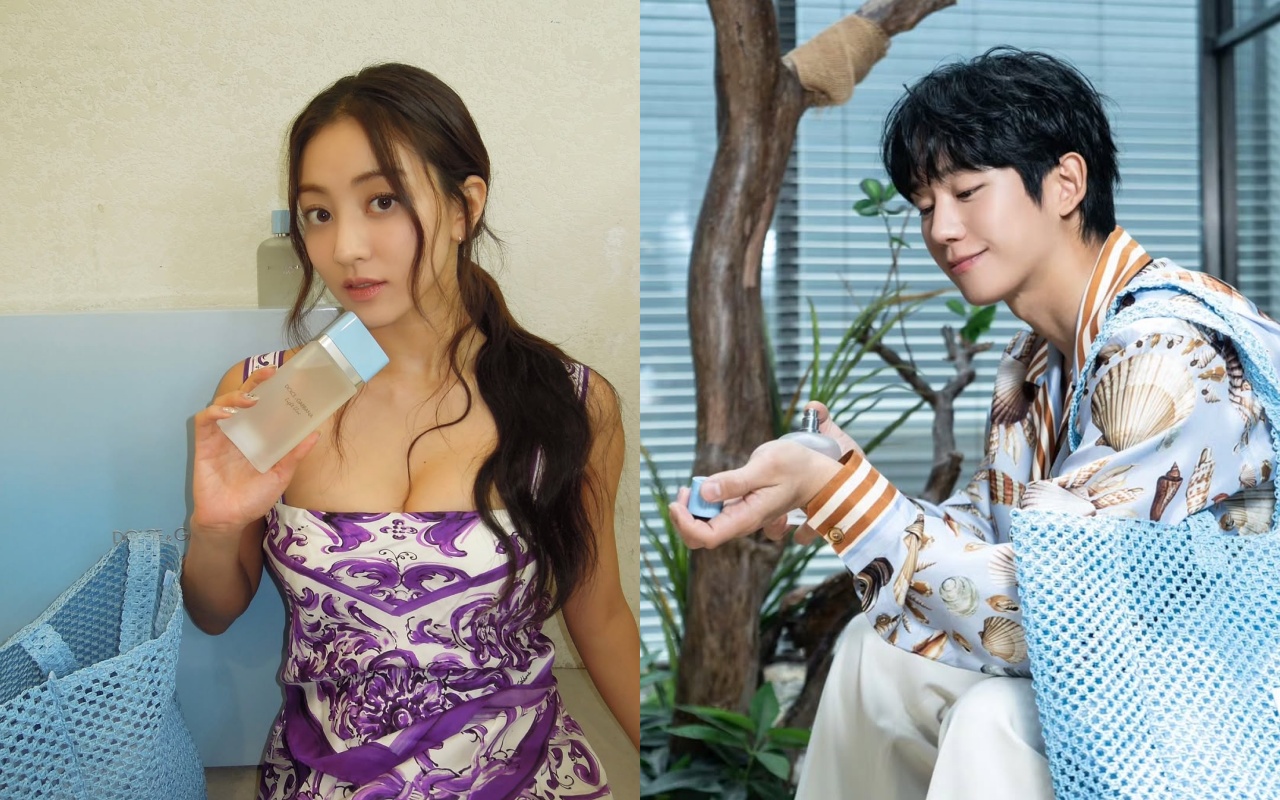 （左）TWICE隊長朴志效、（右）品牌大使丁海寅，已經在IG上po出使用Light Blue淡香精的照片。（LUXASIA盧亞提供）