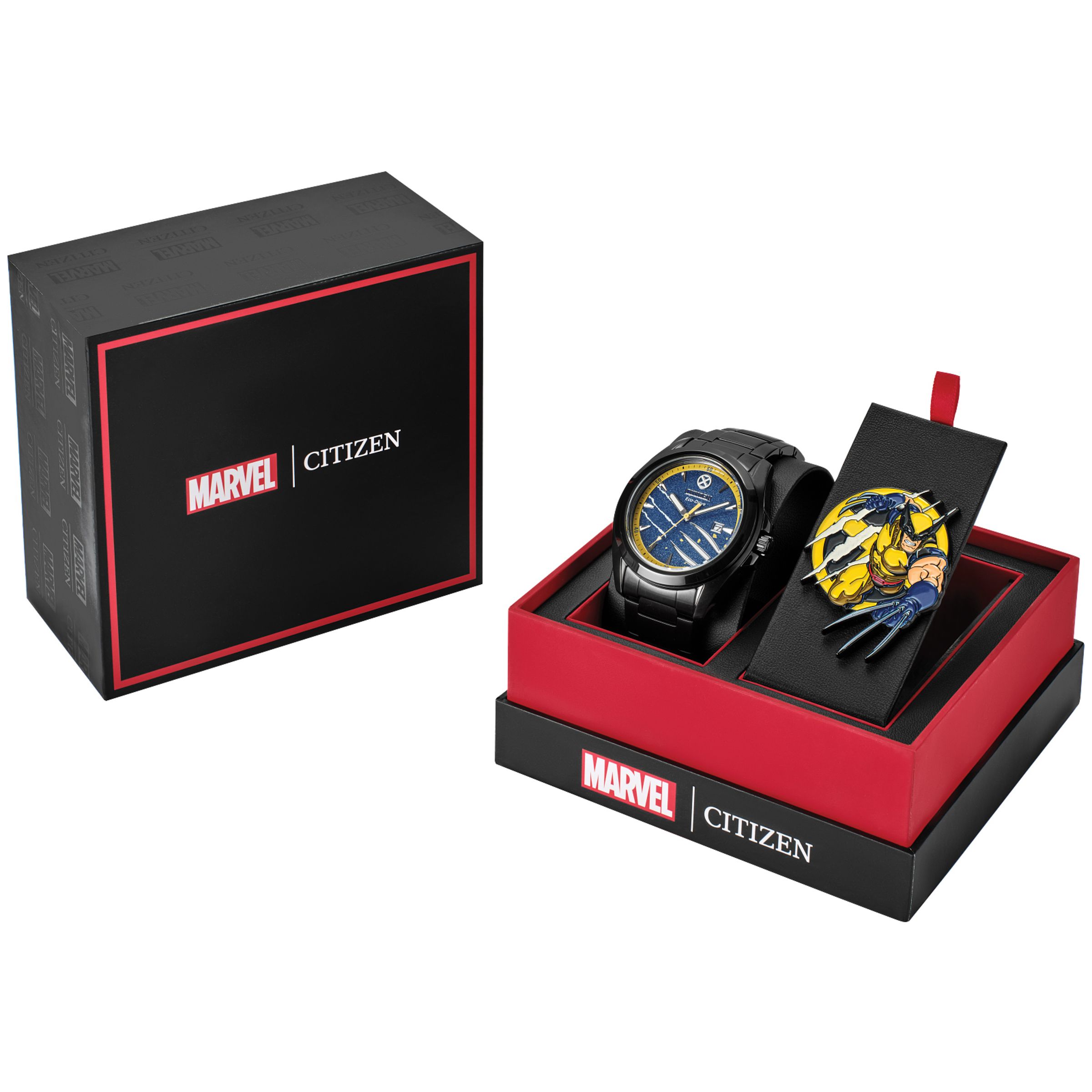 CITIZEN Marvel系列，金鋼狼主題（AW1435-66W）腕錶，定價435美元，折合台幣約14,000元。