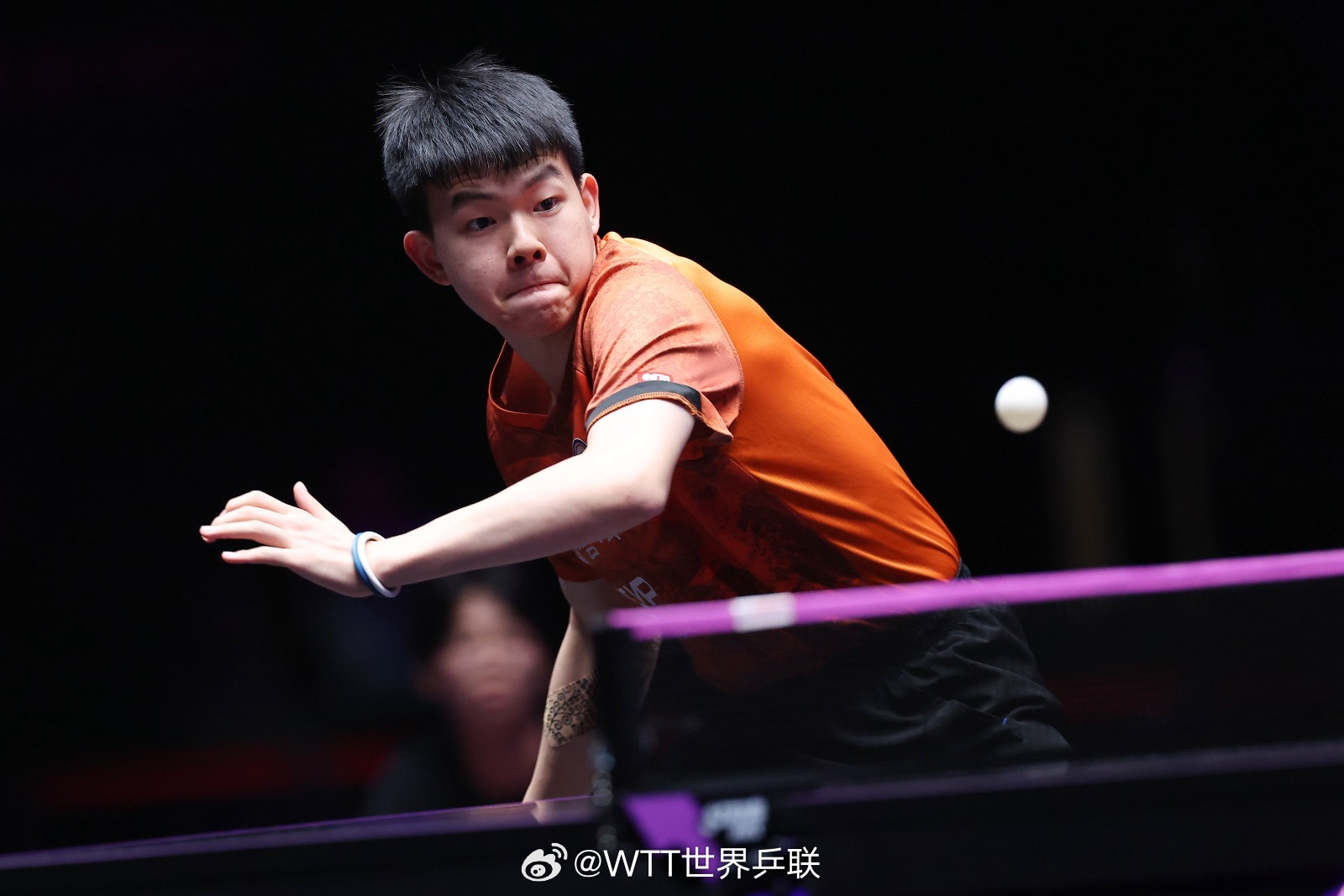 高承睿今日再下一城，順利晉級WTT冠軍賽澳門站4強。（翻攝自WTT世界乒聯微博）