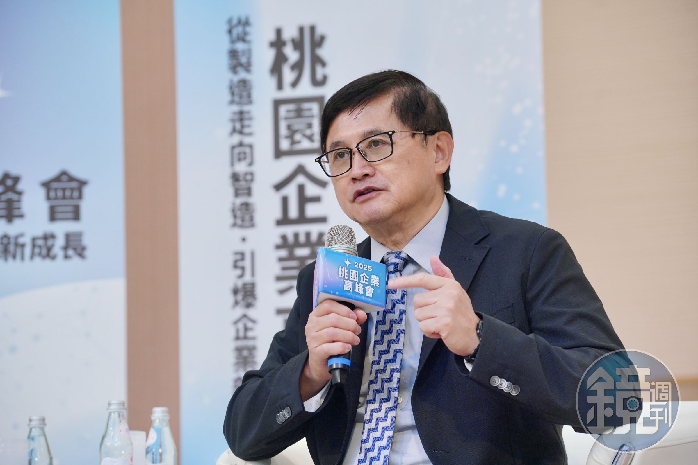 和碩集團董事長童子賢今（12）日出席「2025桃園企業高峰會」。