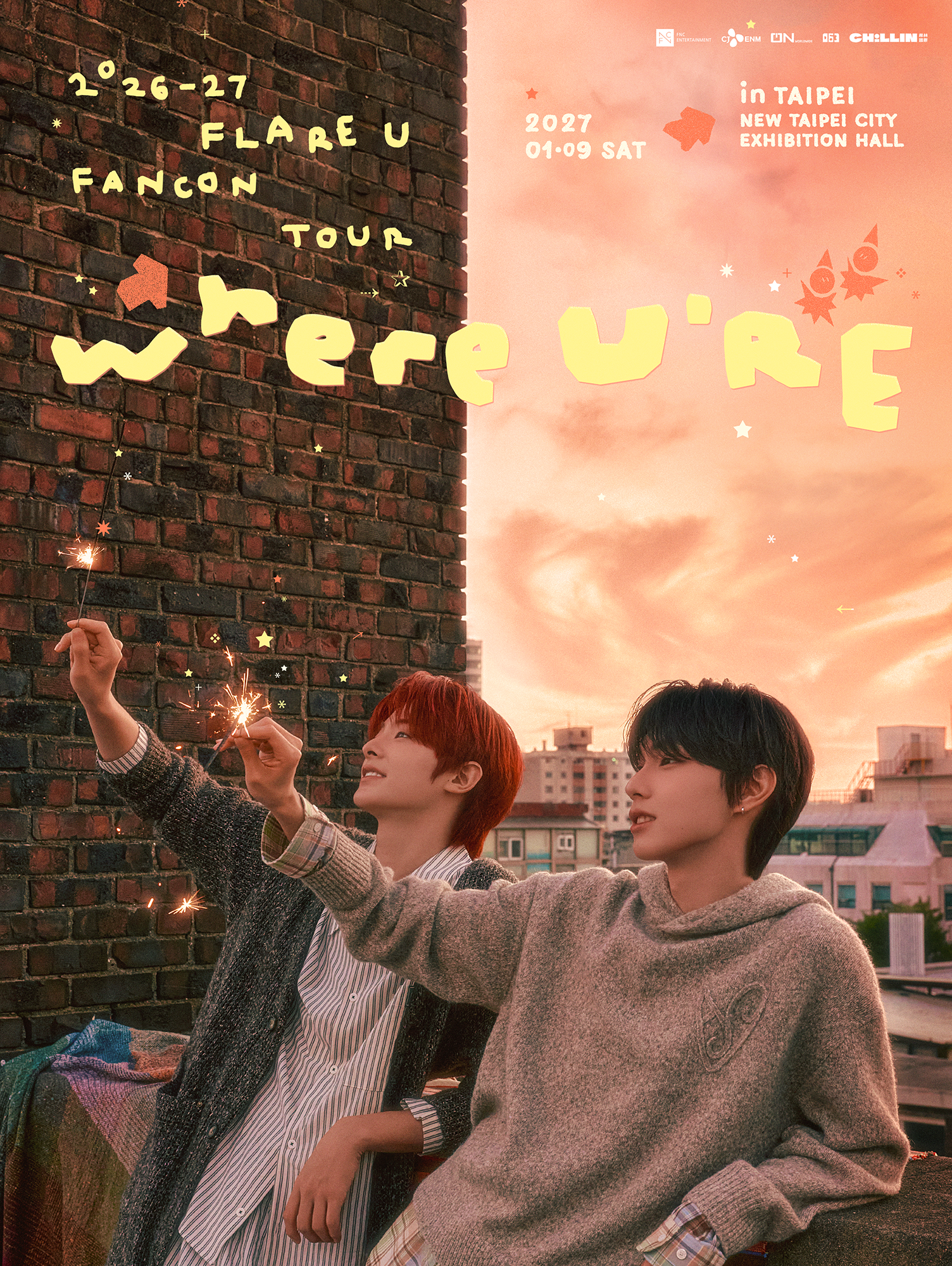 FLARE U首場台北FANCON將於2027年1月9日在新北市工商展覽中心登場，門票11月7日上午11點開賣。（O.N worldwide 、一六三娛樂提供）