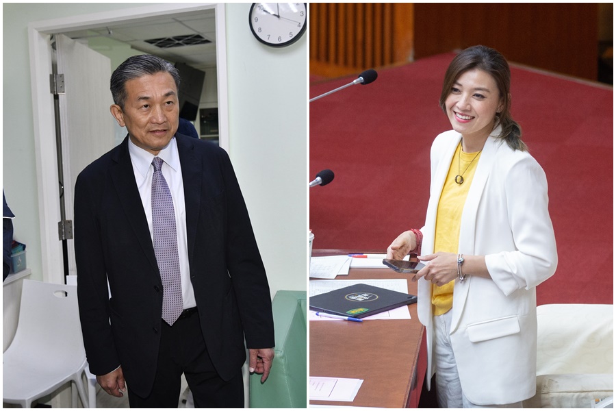 王定宇又爆桃色風波，昔日緋聞對象顏若芳今日掃街行程臨時取消。（鏡報李智為、本刊資料照）