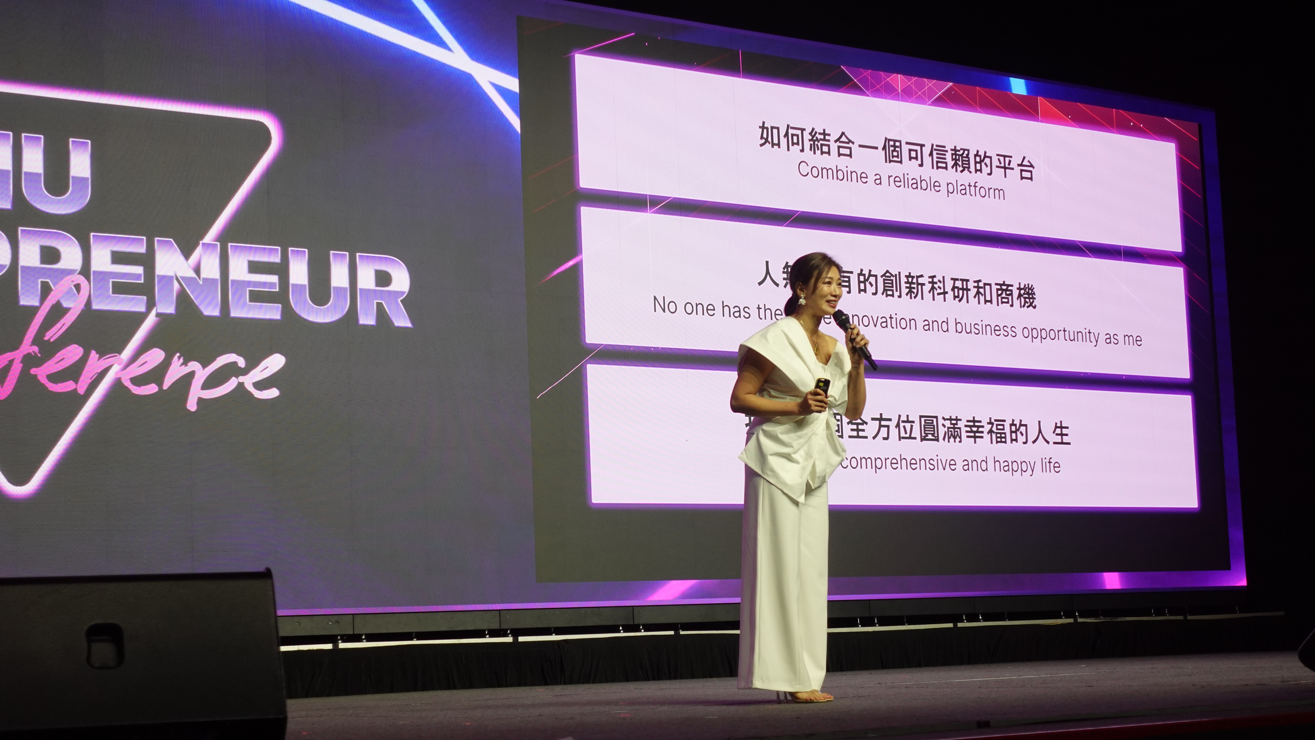 連靜雯受邀星馬擔任分享嘉賓。（楠軒工作室提供）