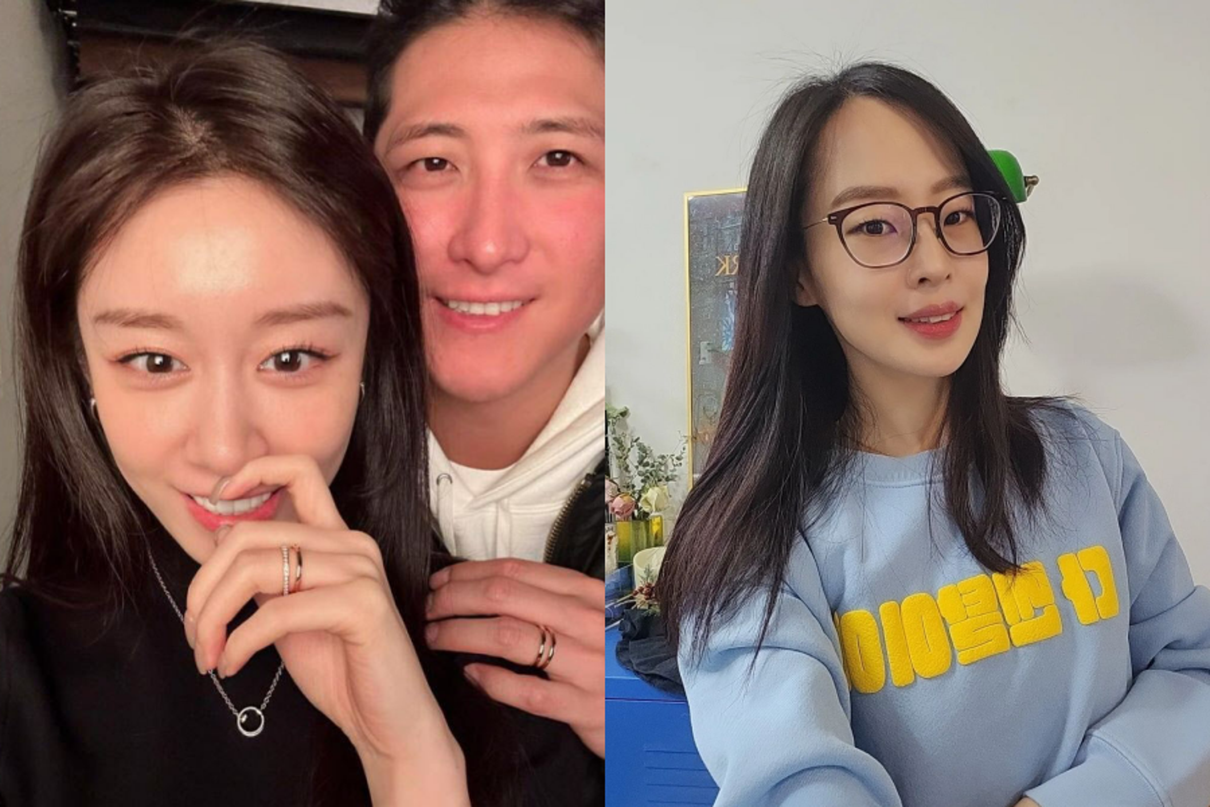南韓女團T-ara成員芝妍(左圖左)已與職棒選手黃載均(左圖右)申請離婚,女方聘請的律師是執筆《好搭檔》的編劇崔唯娜(右圖)。(翻攝自@jiyeon2__、@coeyunabyeonhosa IG)