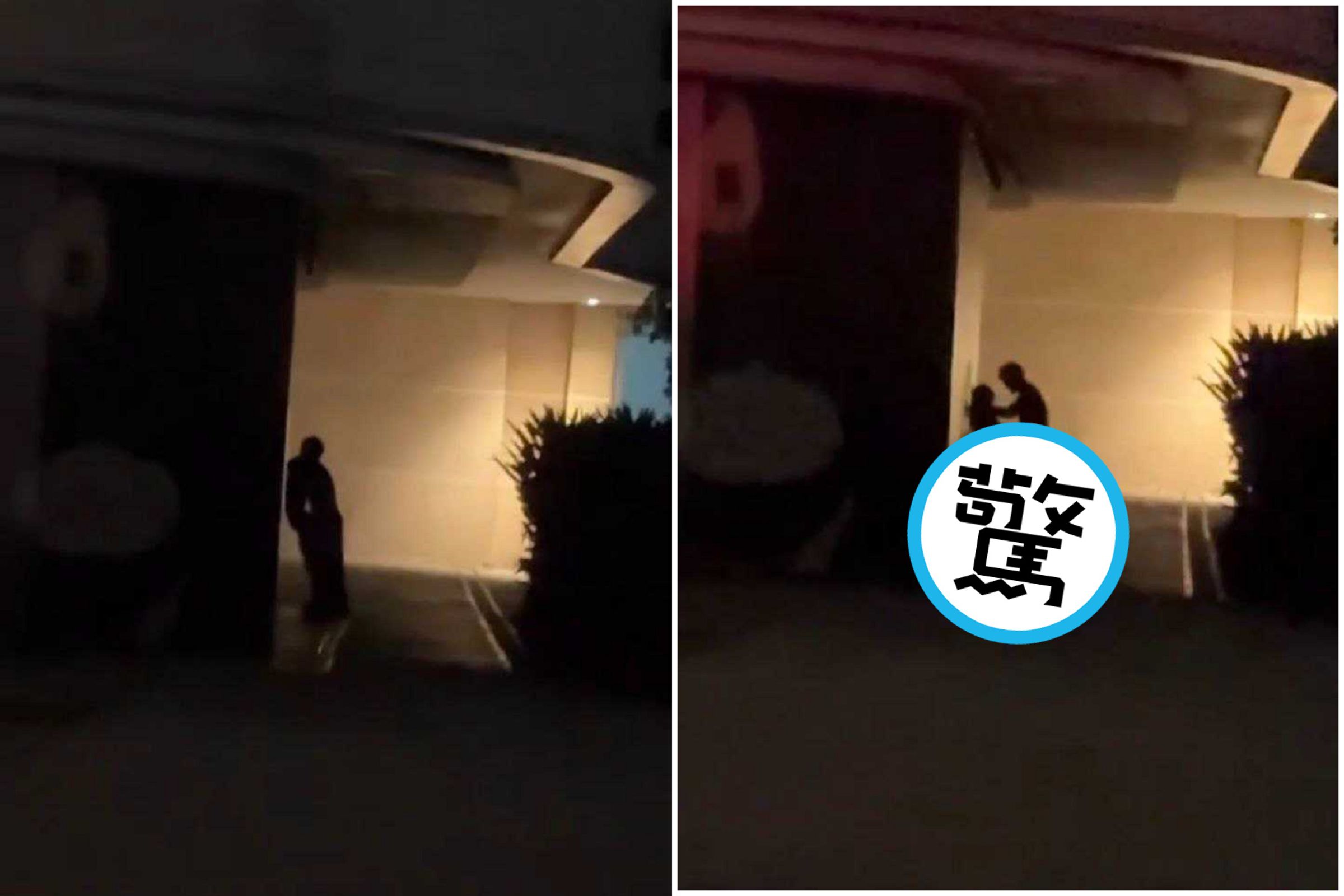 月夜下的人影戲，竟是男女當眾活春宮！鄉民圍觀嗨喊「臥槽兄弟啊」。（翻自《黑料網》）