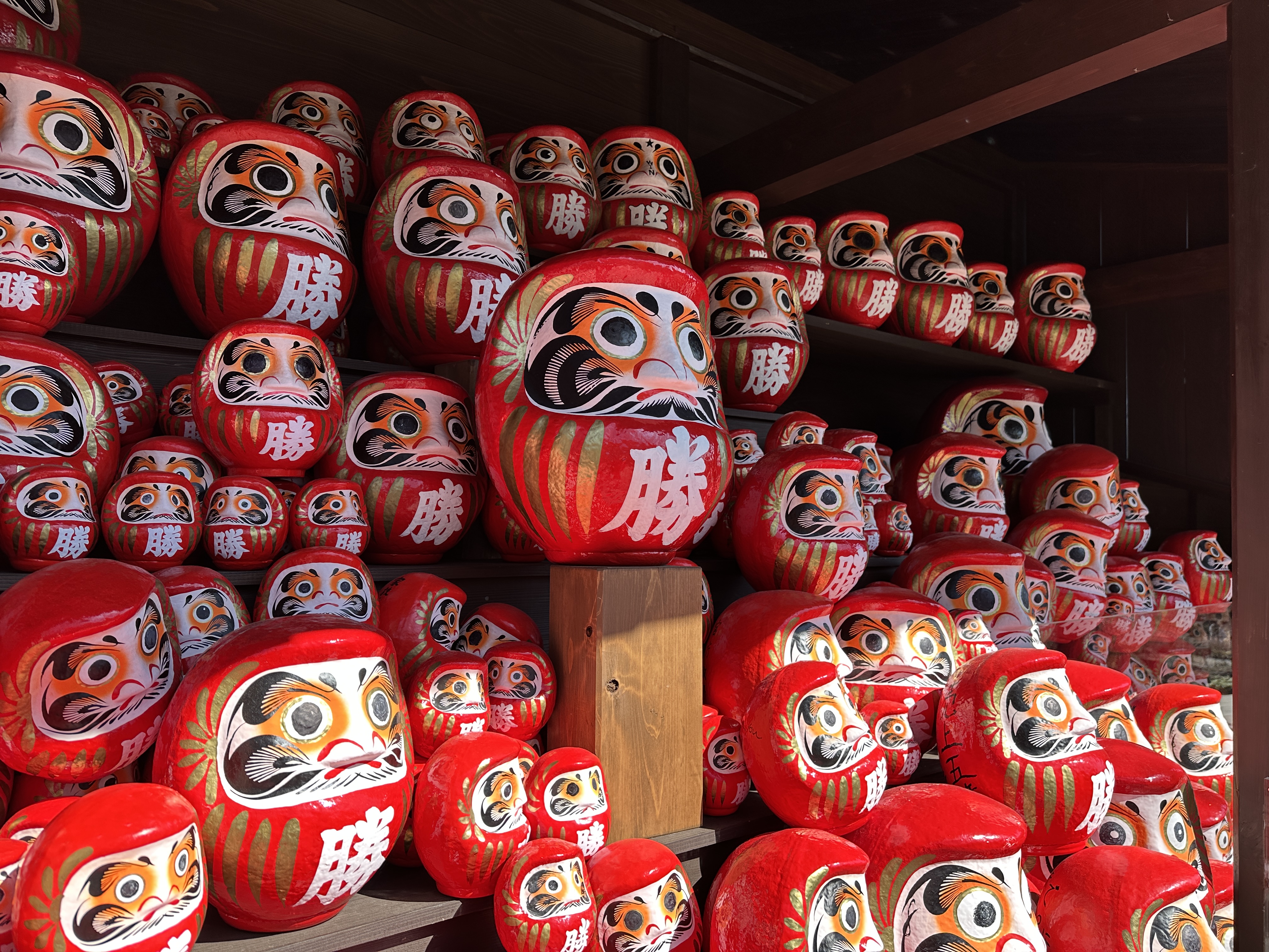 勝尾寺有著許多大大小小的達摩，拍起來非常好看。