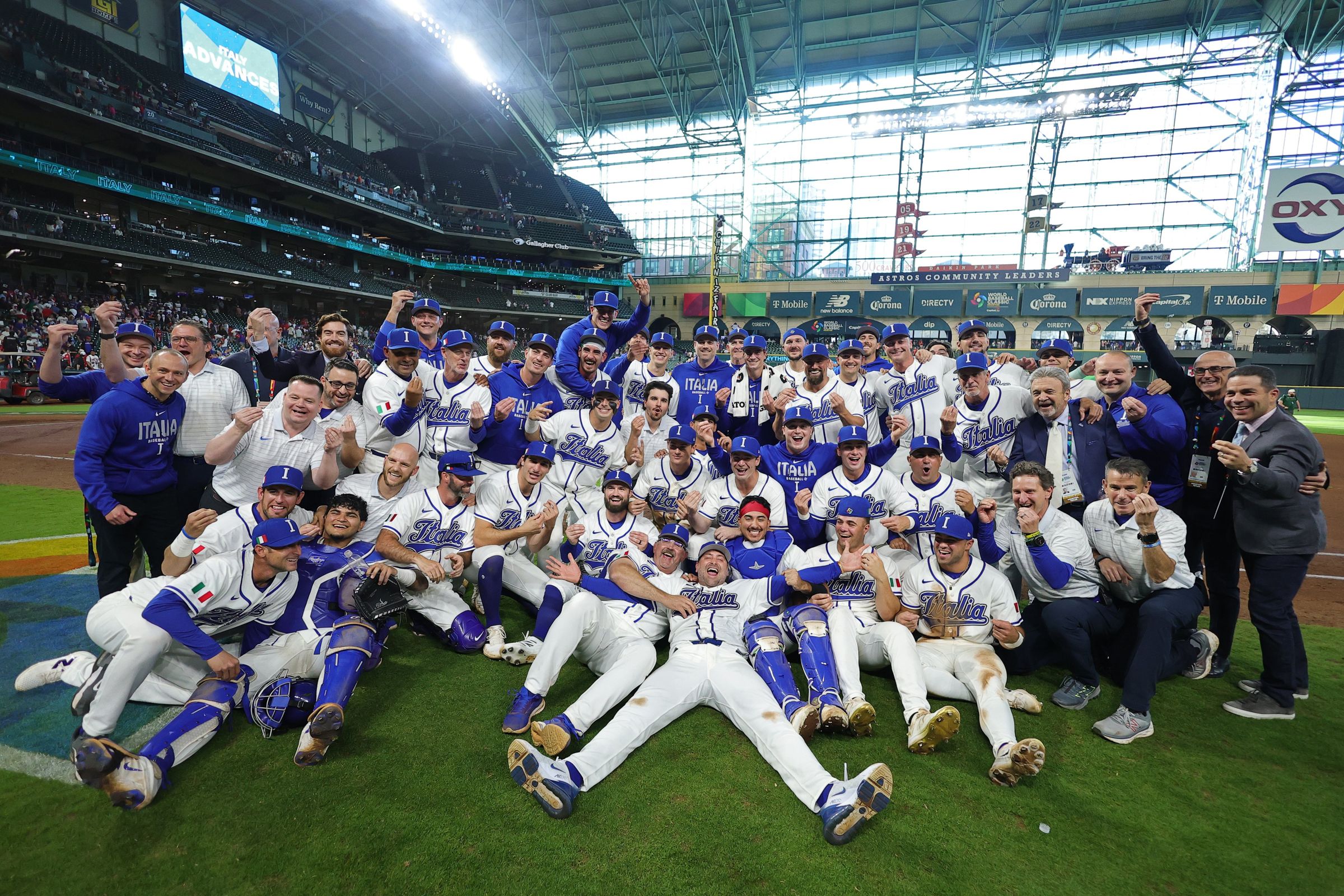WBC義大利隊在8強戰以8比6力克波多黎各隊。（翻攝X@WBCBaseball）