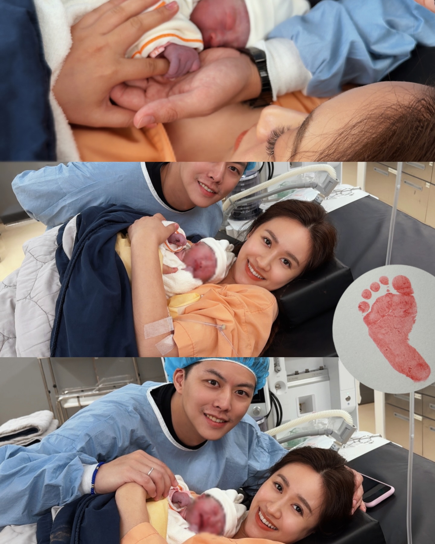 吳姍儒8日宣布第二胎女兒出生。（翻攝自吳姍儒 Sandy Wu臉書）