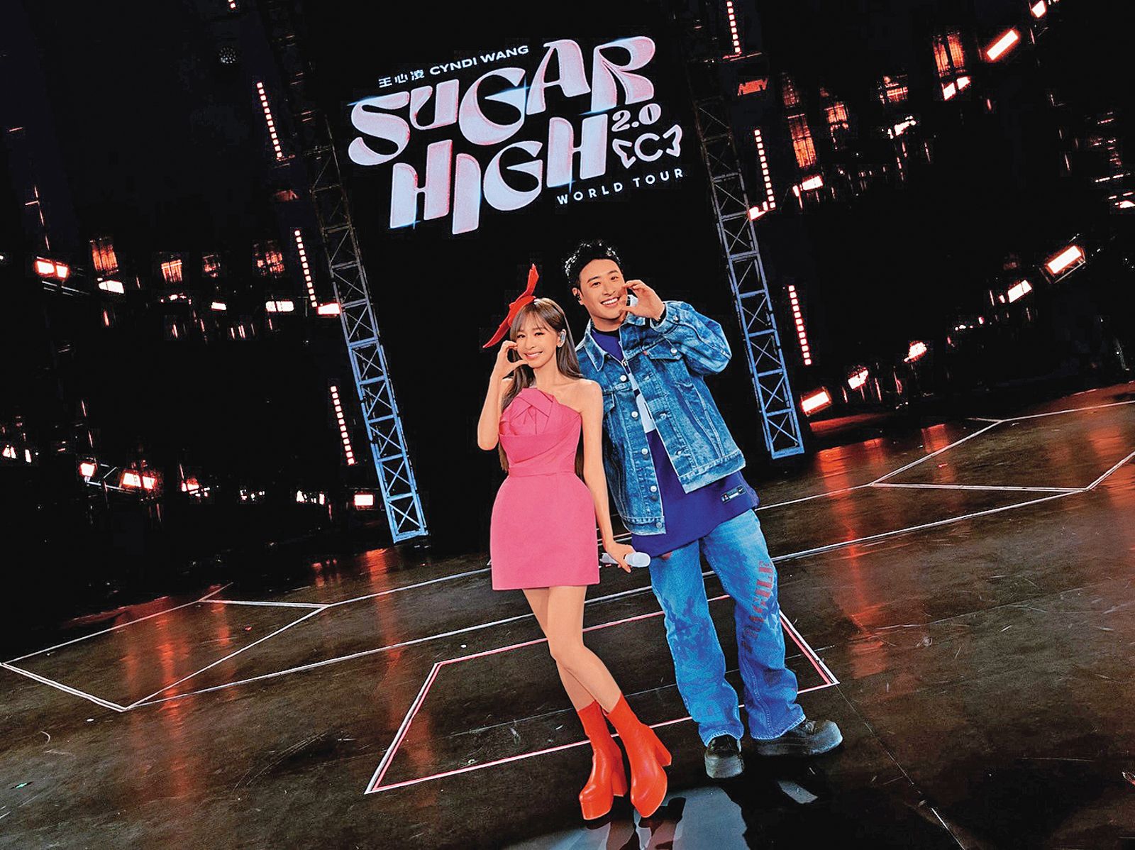 王心凌（左）的巡迴演唱會，將在明年初舉辦最終場。右為潘瑋柏。（翻攝自王心凌IG）