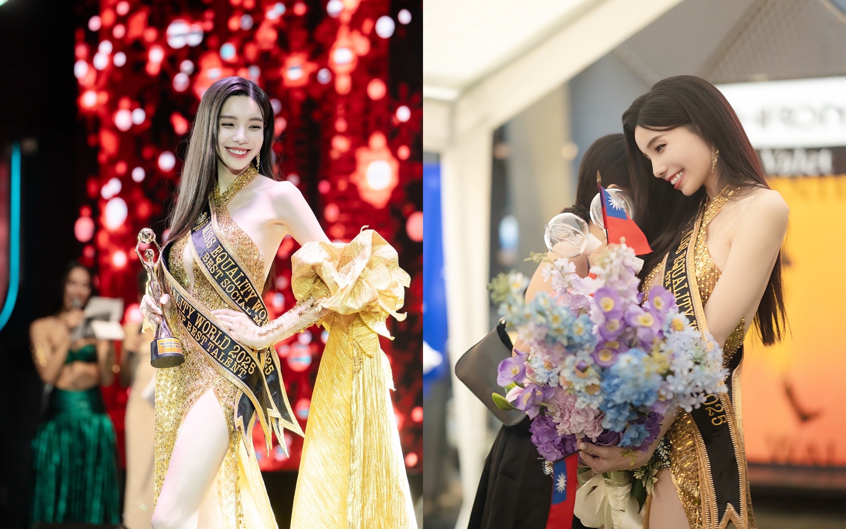 愛里參加國際跨性別選美獲得第4名。（翻攝臉書）