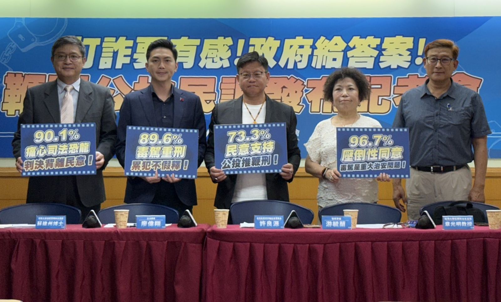 台灣反詐協會民調 逾八成民眾贊成評估鞭刑、七成以上支持公投
