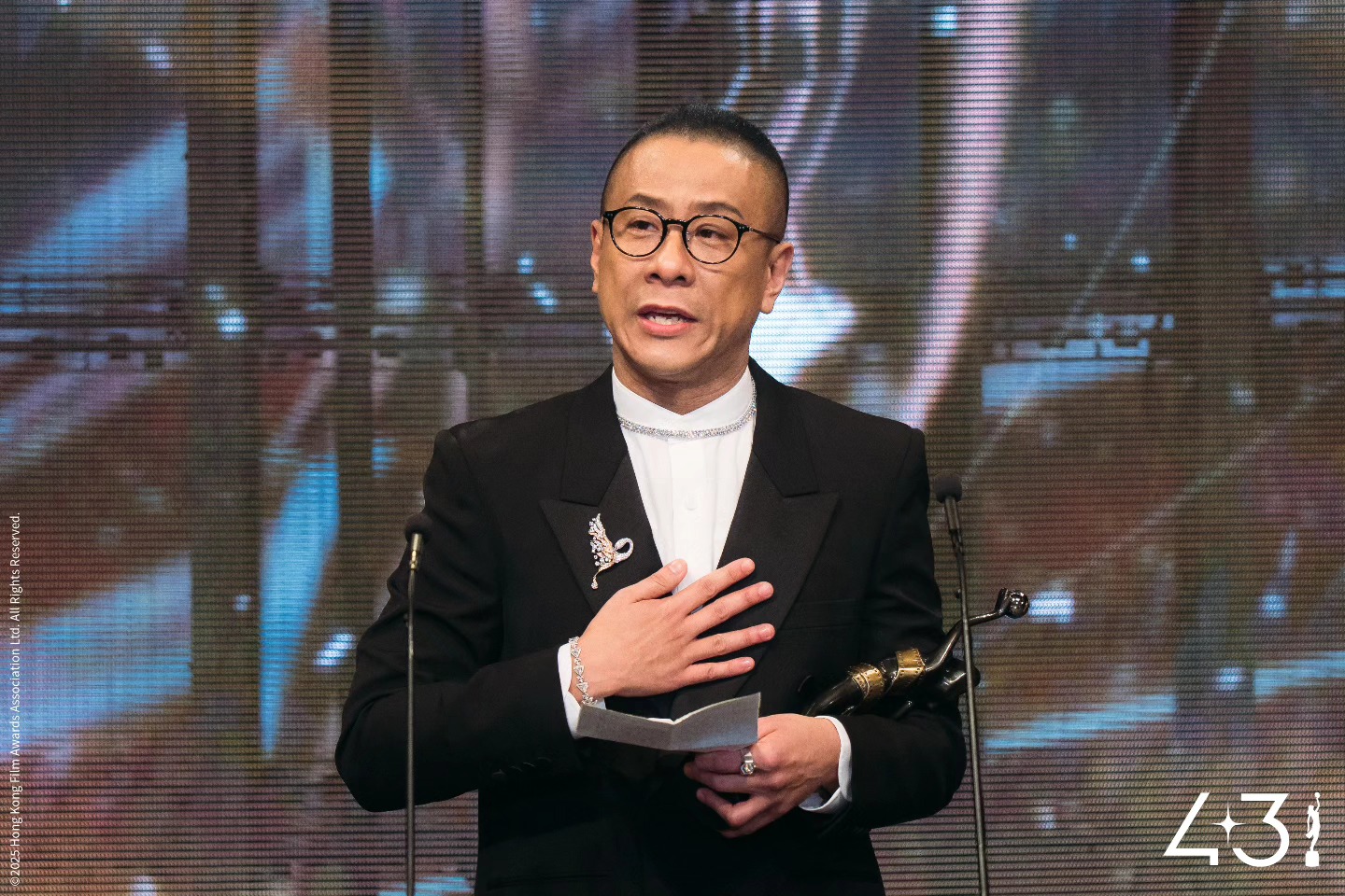 朱栢康最近以《破．地獄》拿下香港電影金像獎最佳男配角獎。（翻攝自香港電影金像獎臉書粉絲頁）