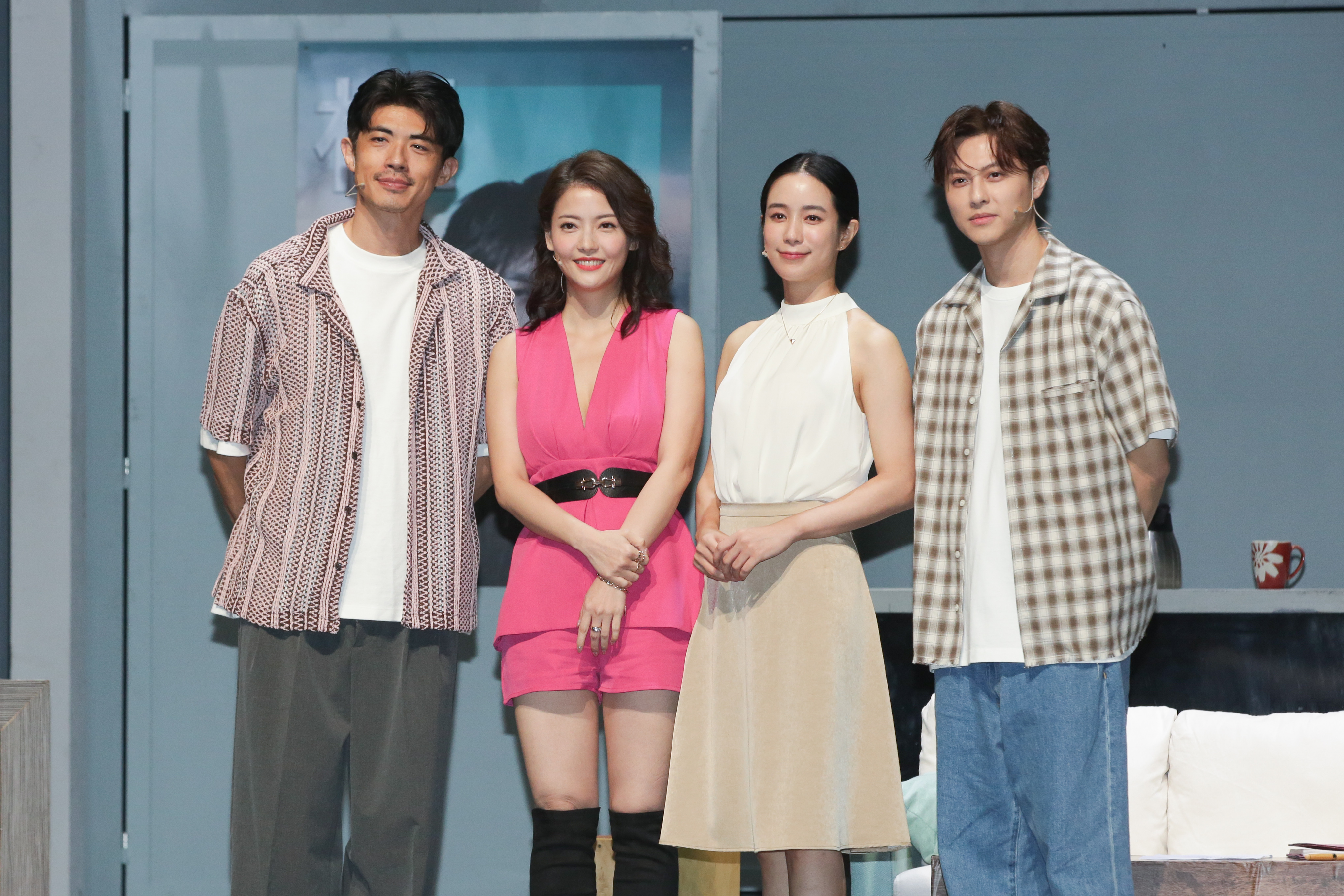 故事工廠經典舞台劇《男言之隱》今舉辦彩排記者會，梁正群、王樂妍、温貞菱、邱勝翊（王子）齊亮相。