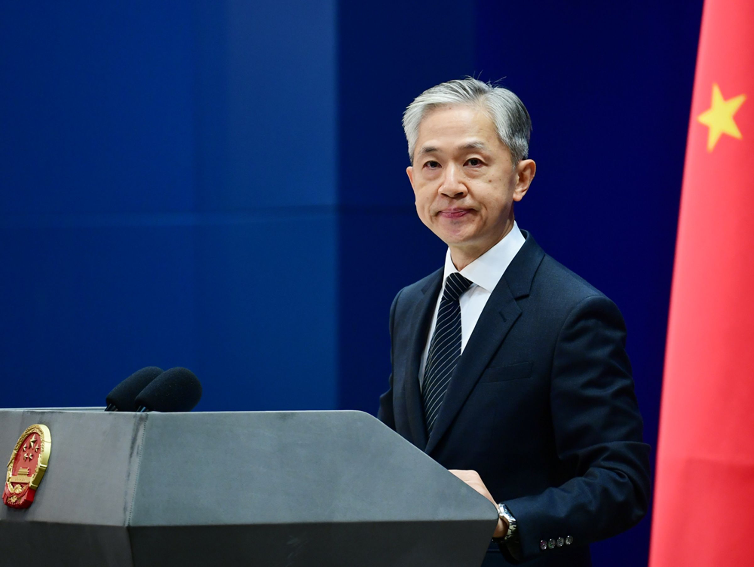 中國外交部發言人汪文斌今天證實,有3名中國公民在以巴戰爭中喪生。(翻攝自中國外交部臉書)
