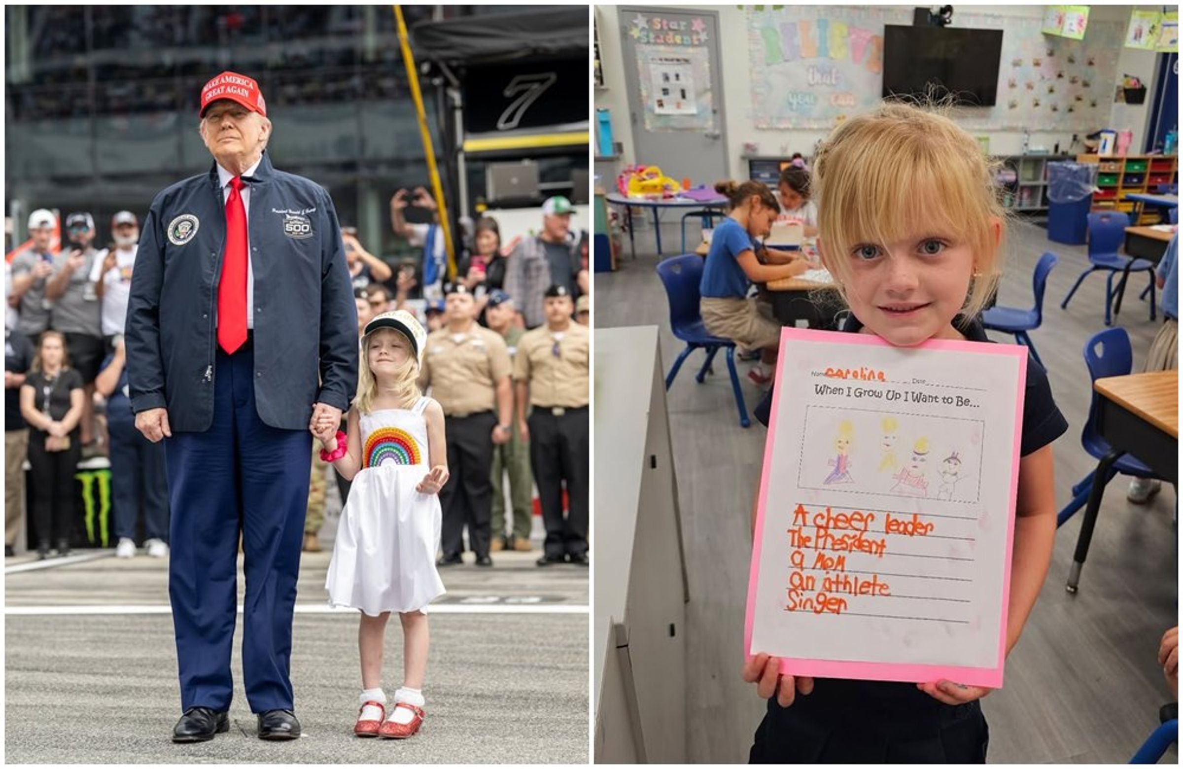 川普的寶貝孫女卡蘿琳娜,長大以後也要當總統。(翻攝laraleatrump IG)