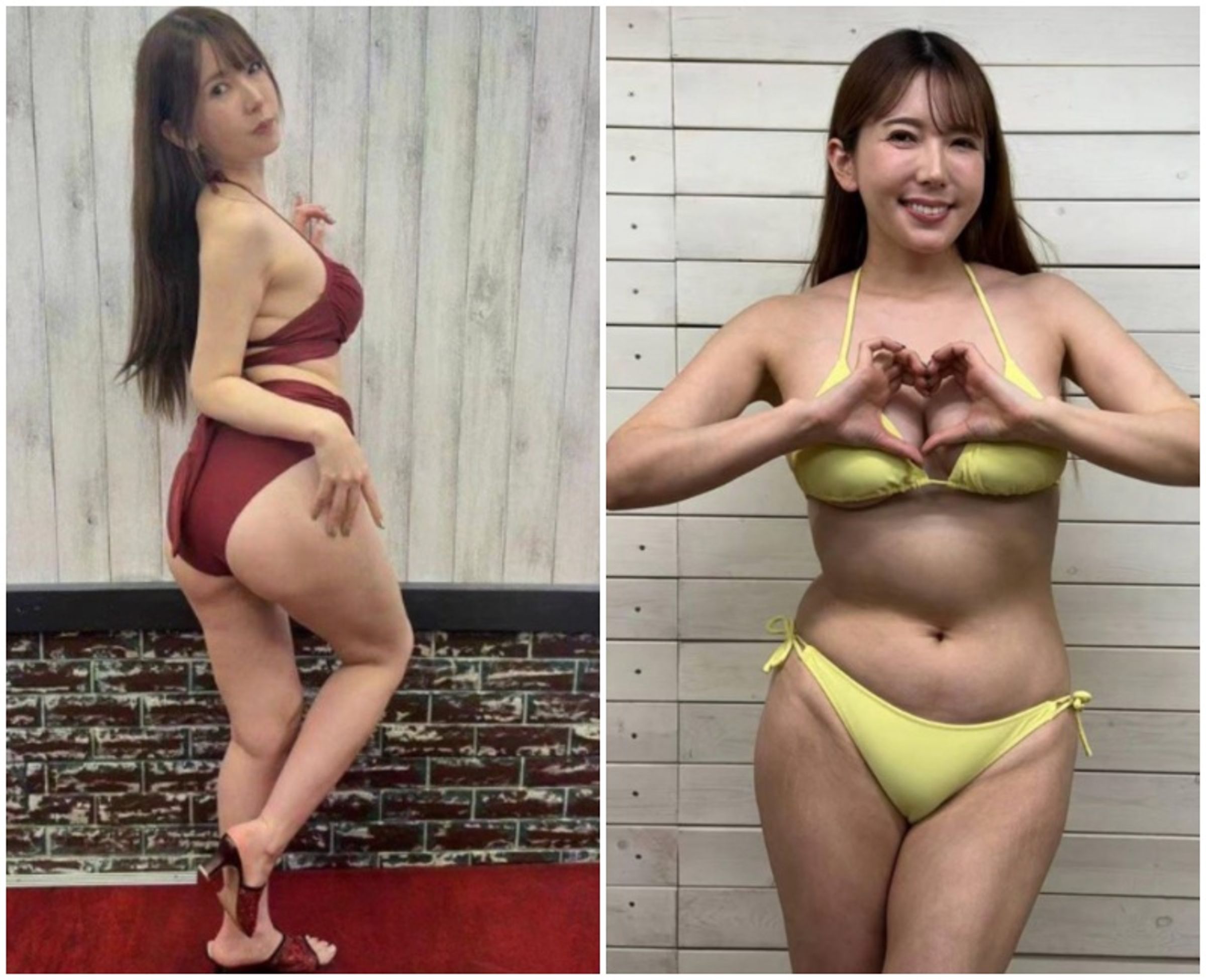 波多野結衣的側拍照明顯有肉感,與她發布在IG的美照有落差。(翻攝微博)