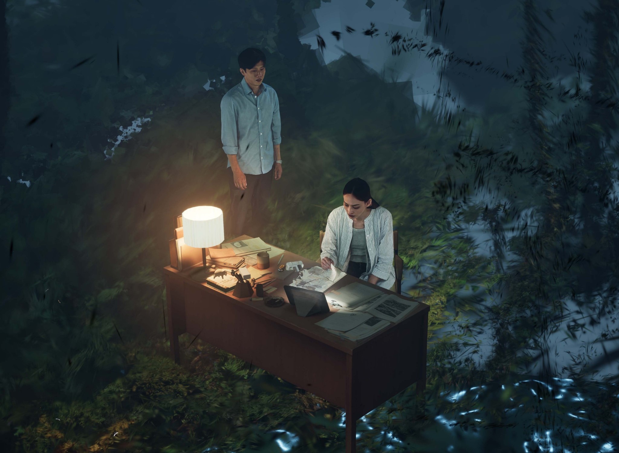 《雲在兩千米》改編自吳明益小說，由莫子儀、姚以緹、馬志翔主演。（翻攝自官網）