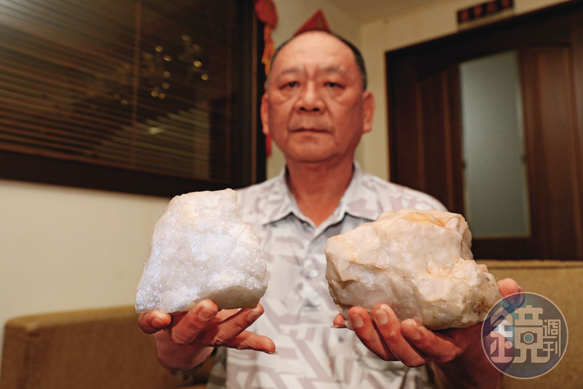 北原總經理林振光(圖)指出,水社大山的礦石可提煉製造晶圓、晶片,價值連城。
