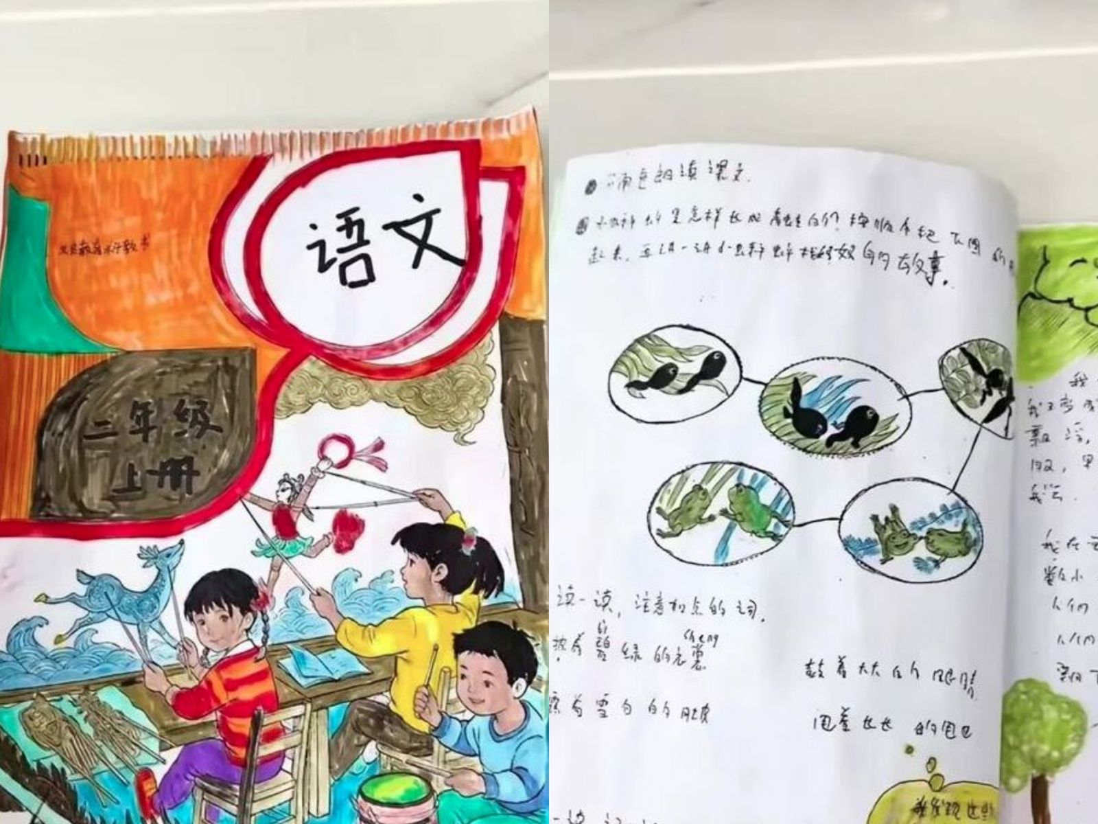 水壺漏水課本全濕!小二童怕挨罵 竟花3天「神還原」一本新的