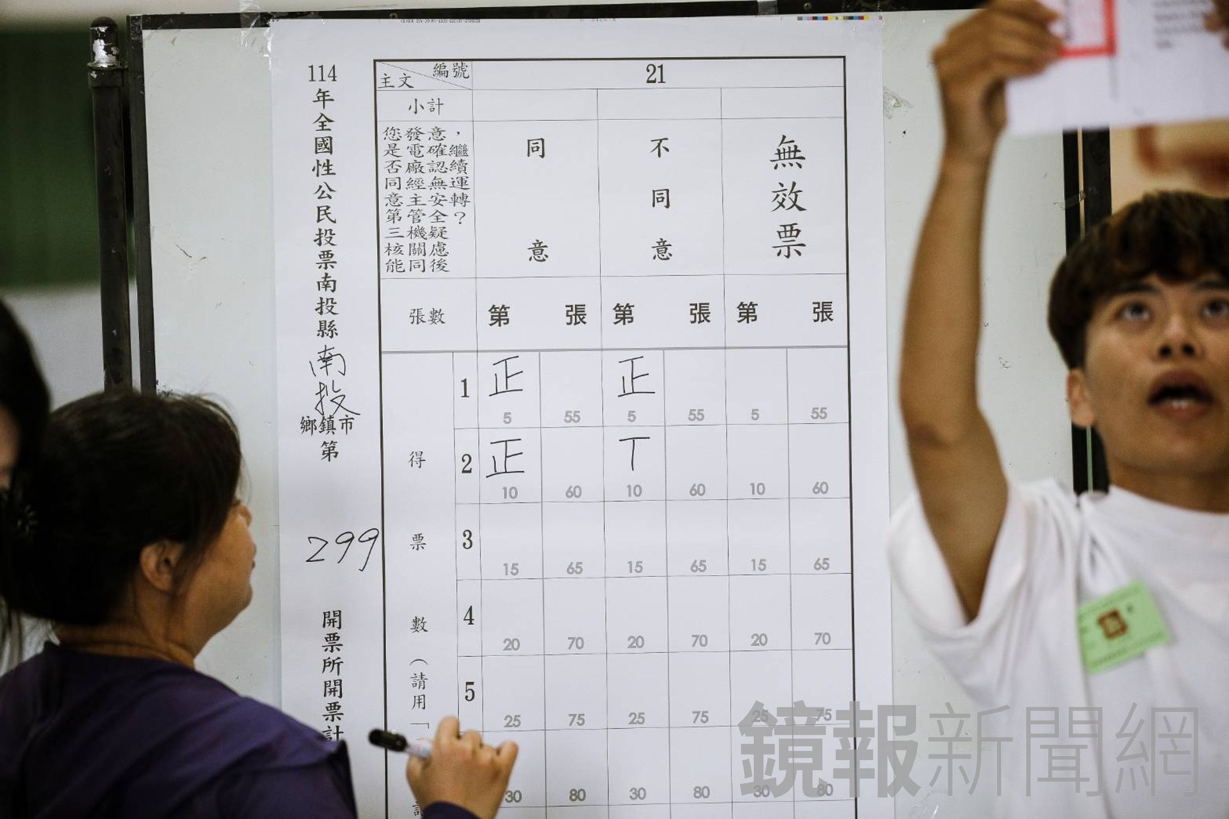 今日各地核三重啟公投投票相當冷清。（鏡報鄒保祥攝）