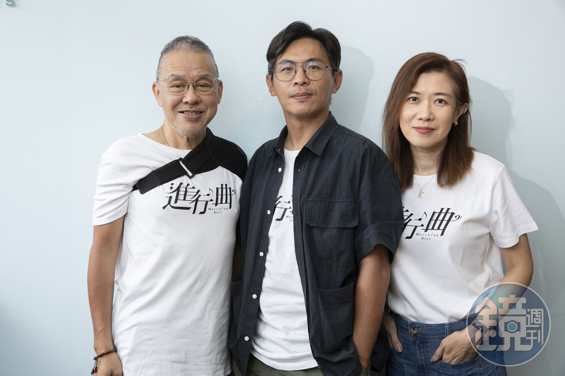 監製陳慧如（右起）與導演姜瑞智、監製陳鴻元共同打造青春電影《進行曲》。