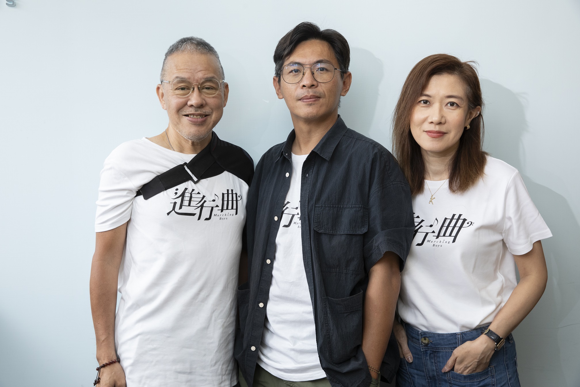 監製陳慧如(右起)與導演姜瑞智、監製陳鴻元共同打造青春電影《進行曲》。
