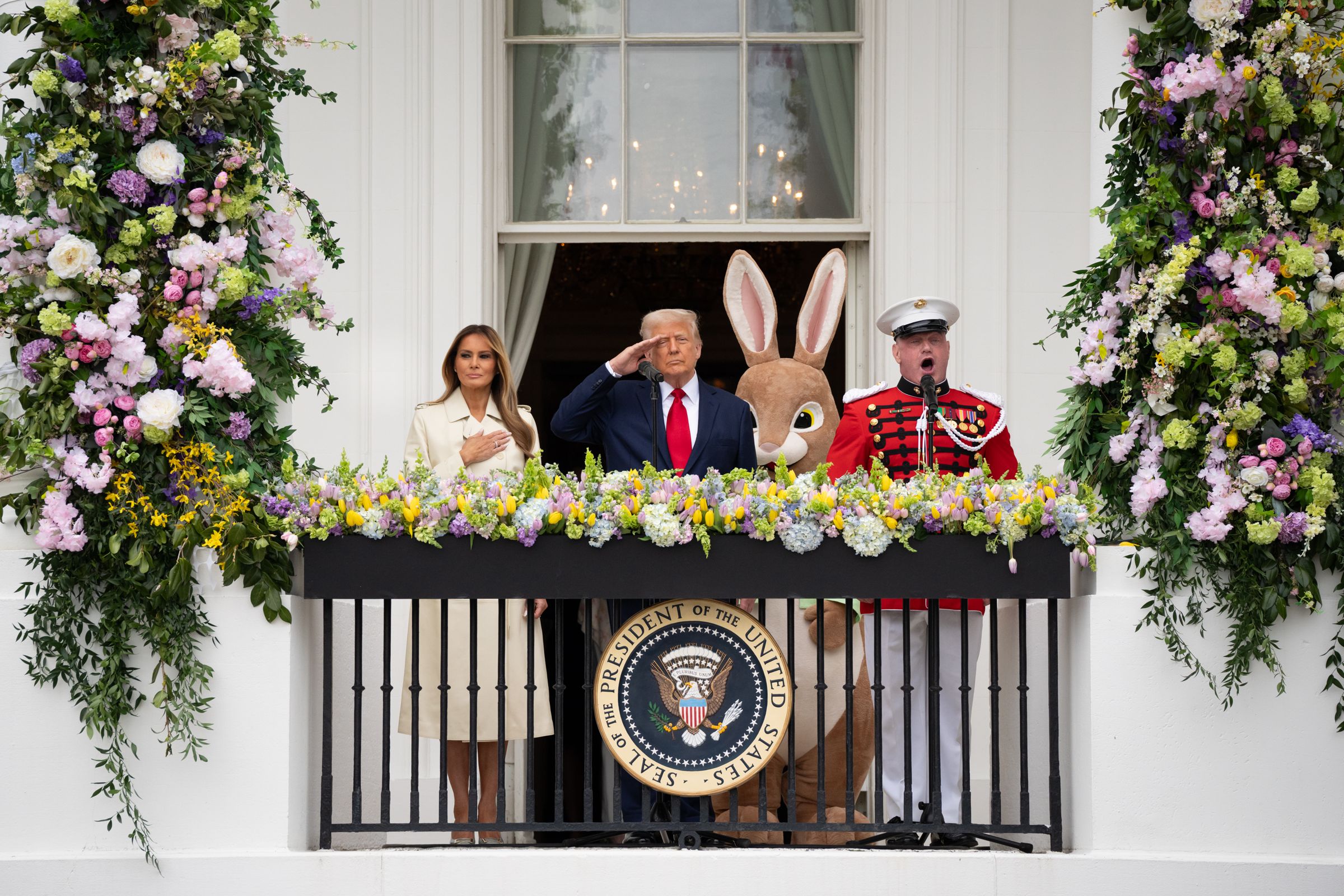 川普日前參加復活節活動。（翻攝The white house X）