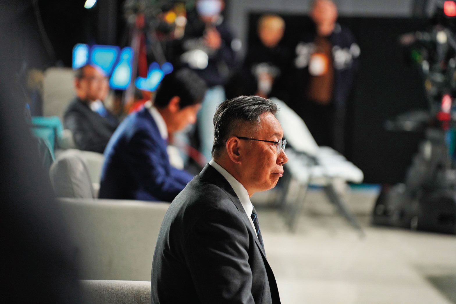 柯文哲直指首場政見會，賴清德、侯友宜2人吵架是很爛的示範。（民眾黨提供）