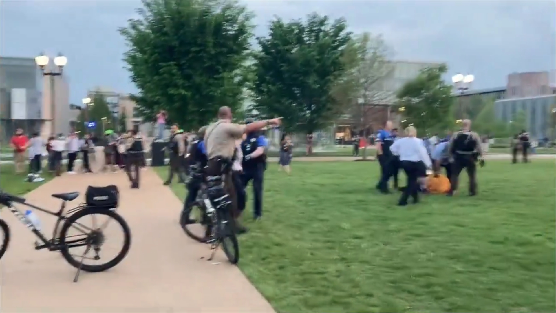 美國多個大學都掀起挺巴勒斯坦活動，不過也有許多人遭警方逮捕，其中包括綠黨總統候選人吉兒史坦。（翻攝自@DrJillStein X）