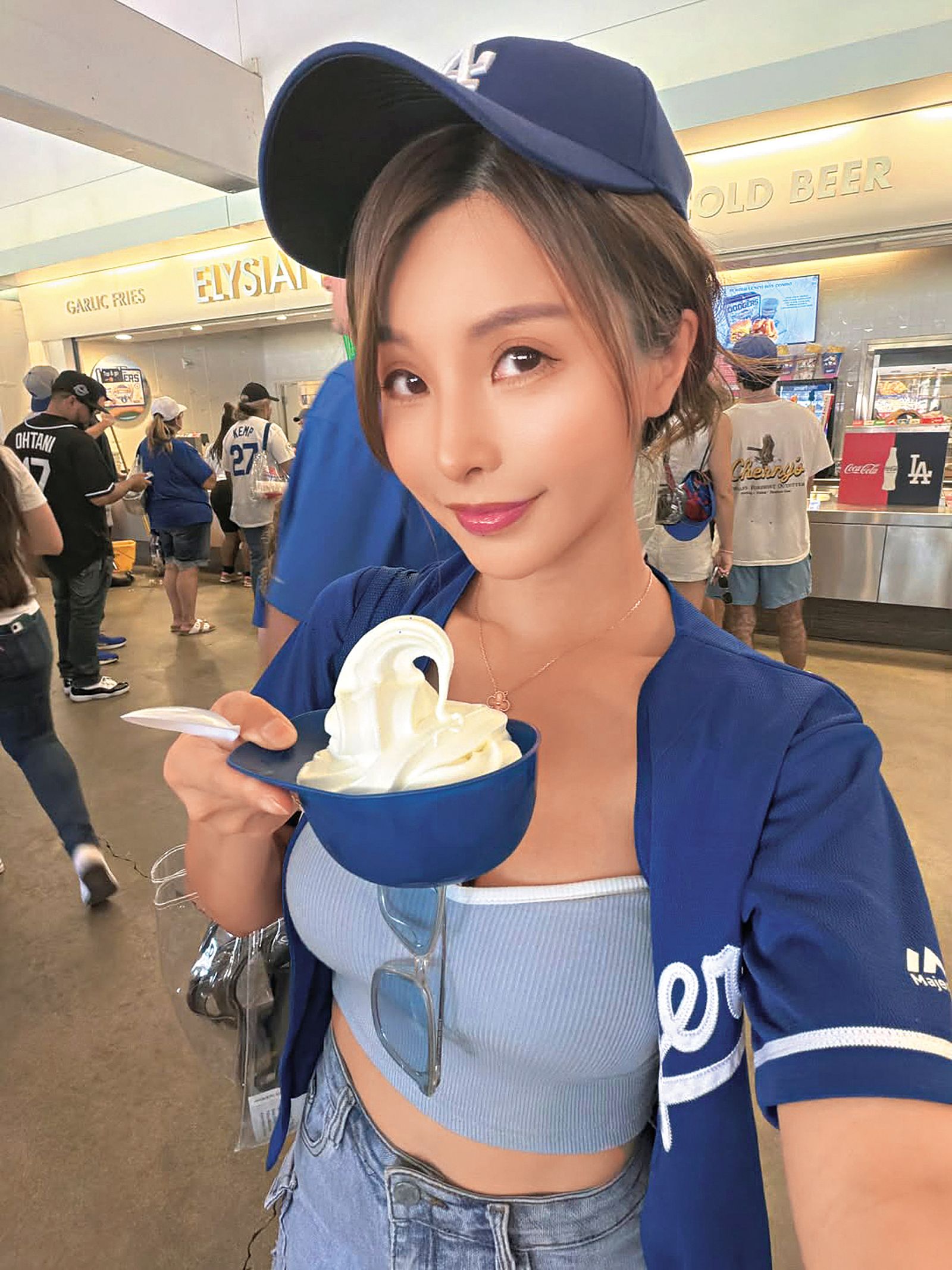 趁著在美國渡假，林倪安也在當地看了不少球賽。（翻攝自林倪安IG)
