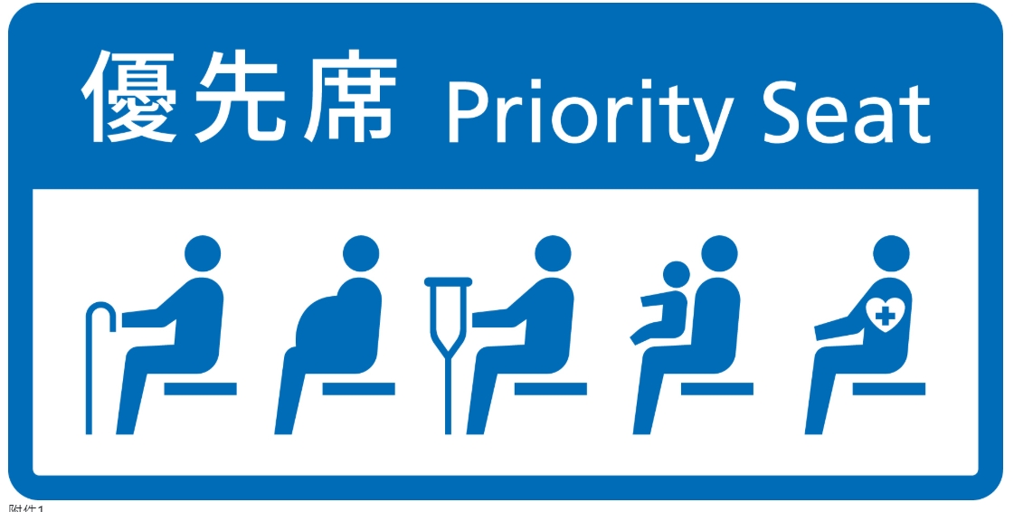 「優先席」統一圖示出爐。（取自交通部官網）