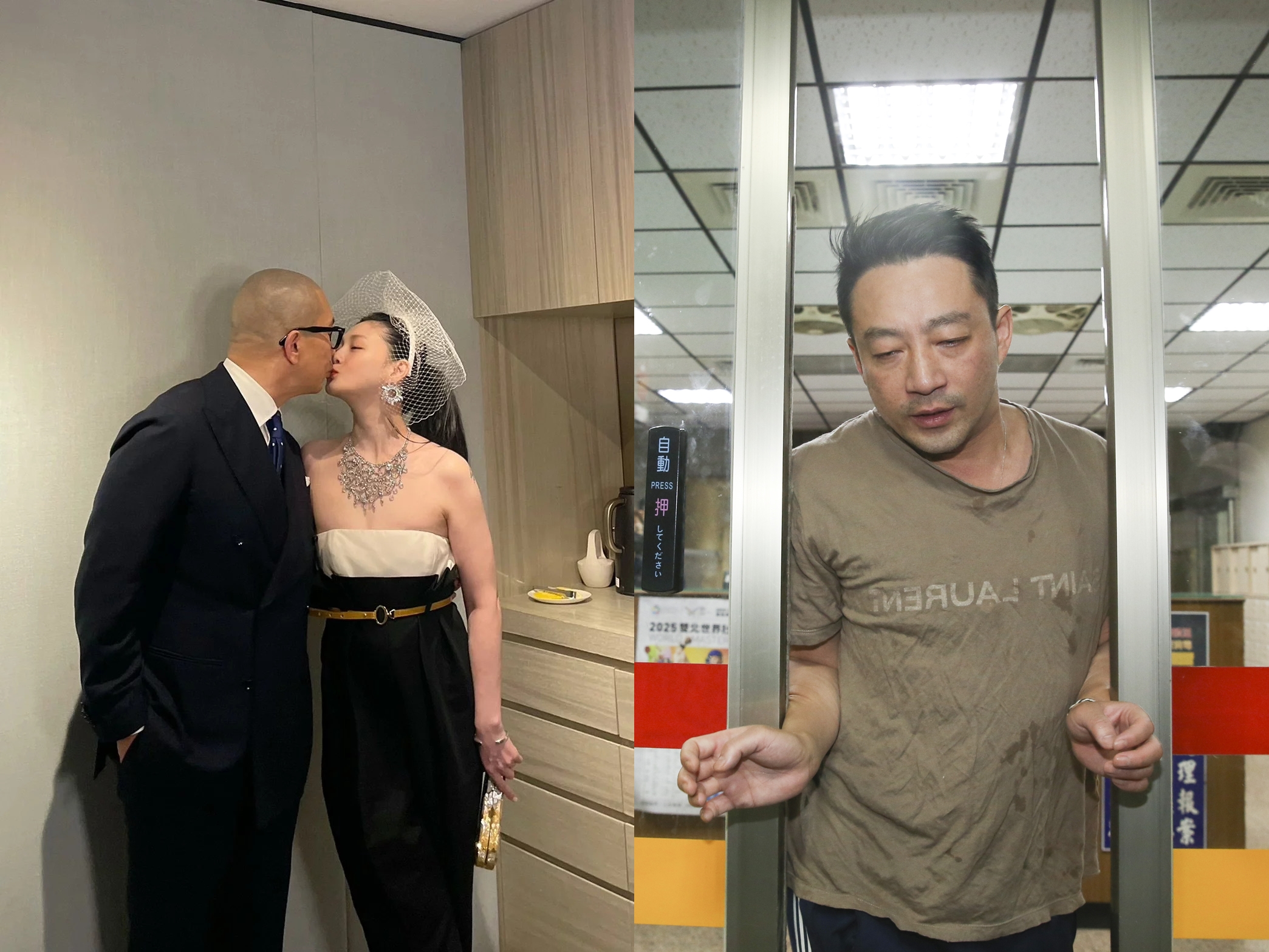 面對汪小菲（右）喝醉之亂，大S（左圖右，左為現任老公具俊曄）轉了于美人的文章再提「走花路」一詞，祝福自己以後都很順利。（本刊資料照、翻攝網路）