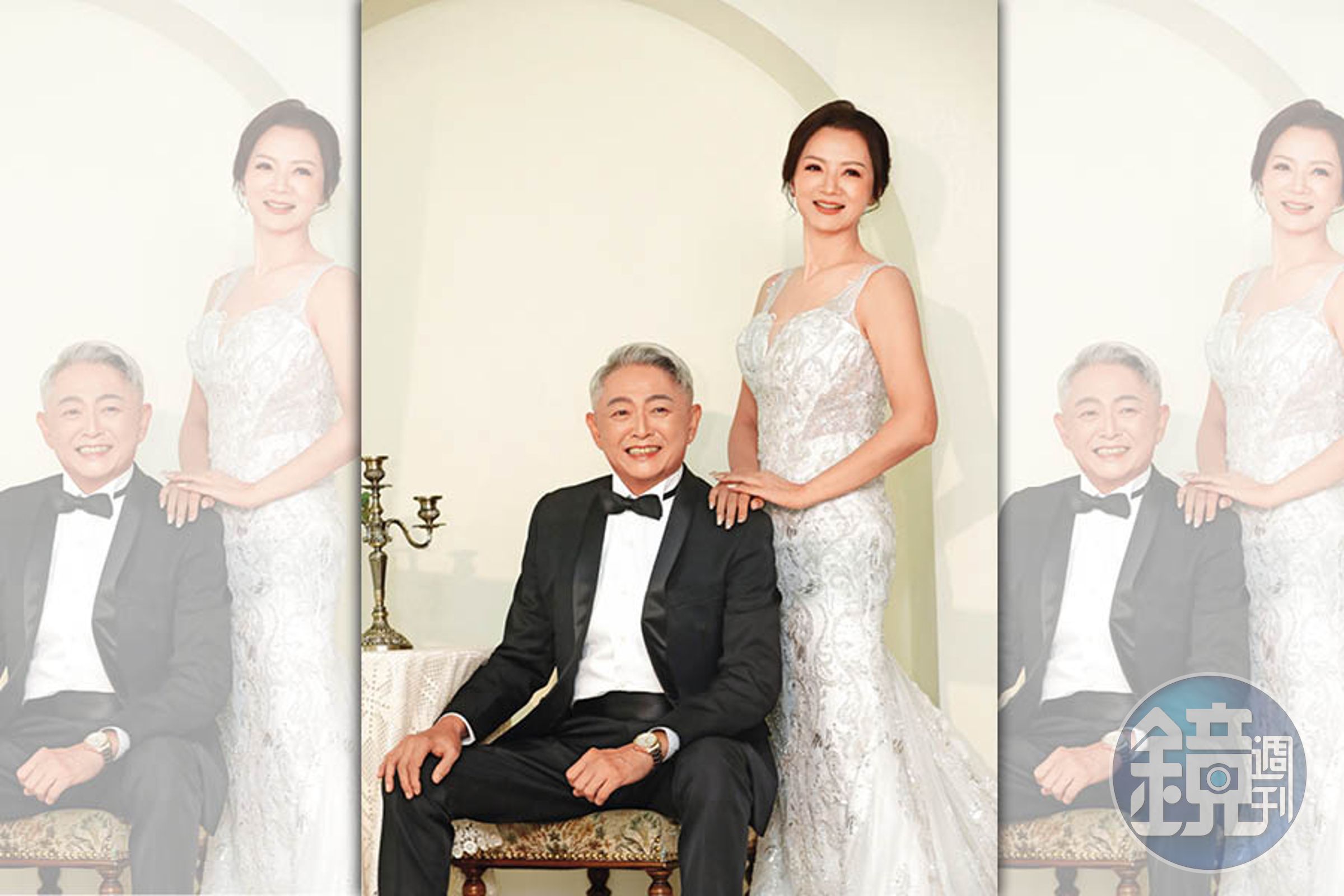 高欣欣(右)和李國超(左)婚後5年終於如願拍婚紗照。