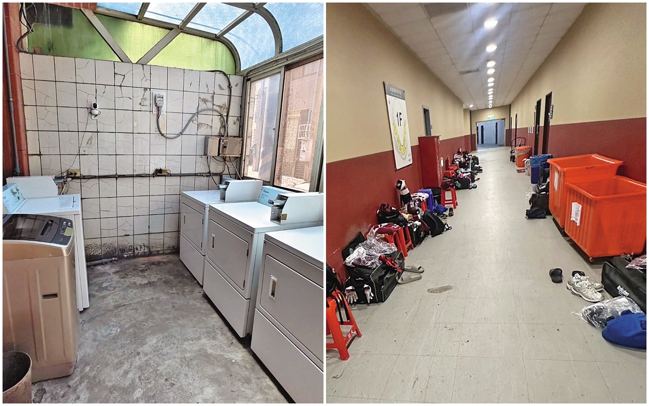 樂天桃猿遭二軍球員投訴，宿舍內部相當破舊。（投訴人提供）