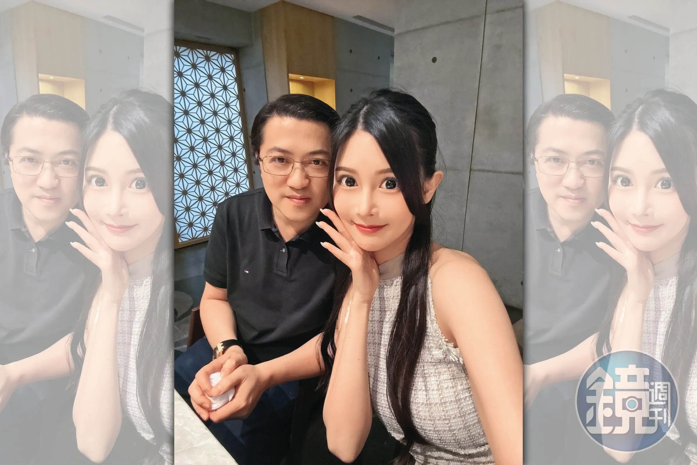 桃園市議員梁為超（左）驚爆以每月20萬元包養寫真網紅許玲玲（右）。（讀者提供）
