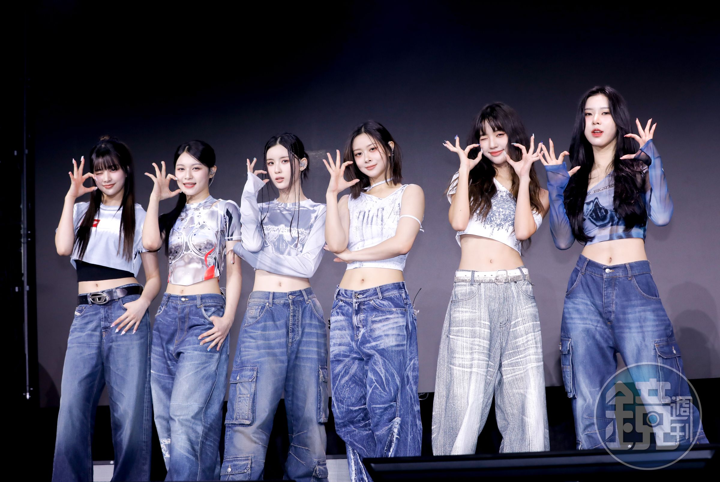 GENBLUE幻藍小熊今（4日）舉辦返台慶功記者會。（左起Nico、媛媛、毓、XXIN、采甄、AYEON）