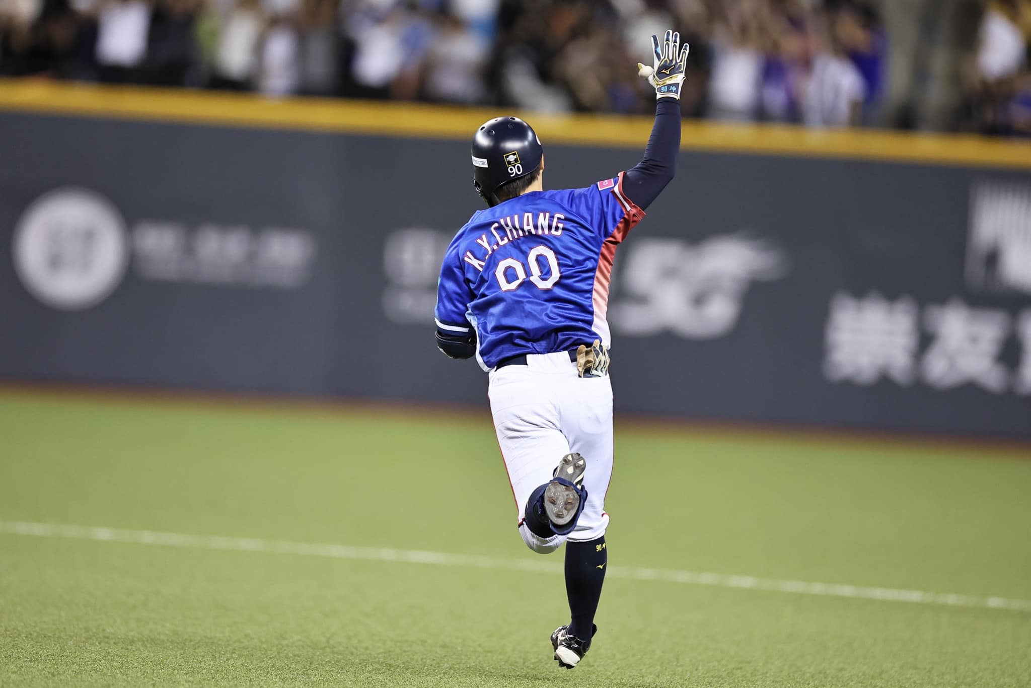 江坤宇陽春砲幫助台灣先馳得點，搶先多明尼加1分。（CPBL中華職棒提供)