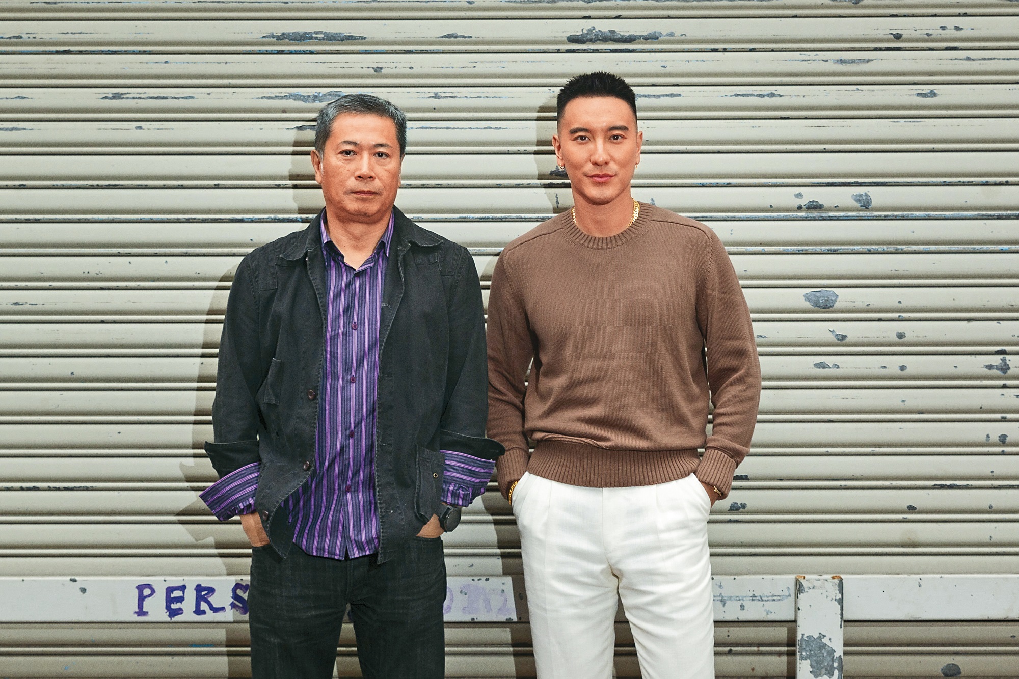 製作人李景白（左）邀請同樣熱愛海洋的王陽明（右）主持沉船生態紀錄節目。