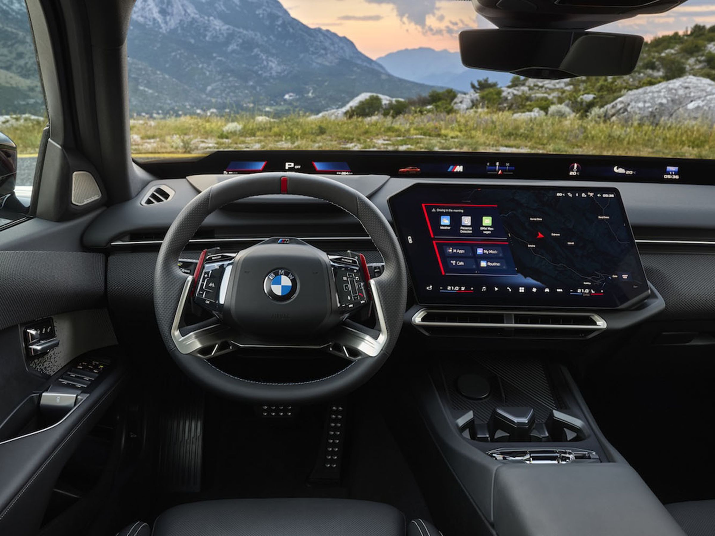 內裝完全移植 i3 的 Neue Klasse 座艙,系統則導入最新 BMW Operating System X。