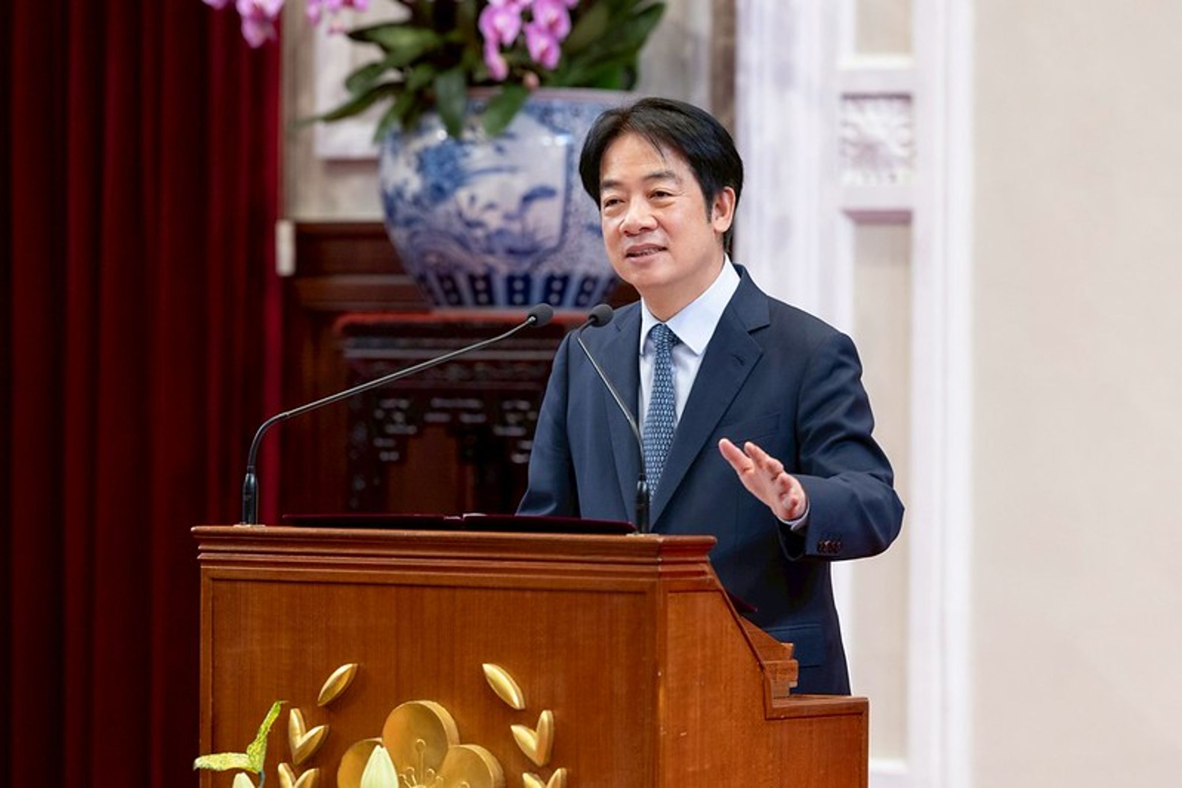 賴清德表示,台美關稅第一階段談判過程順利。(總統府提供)