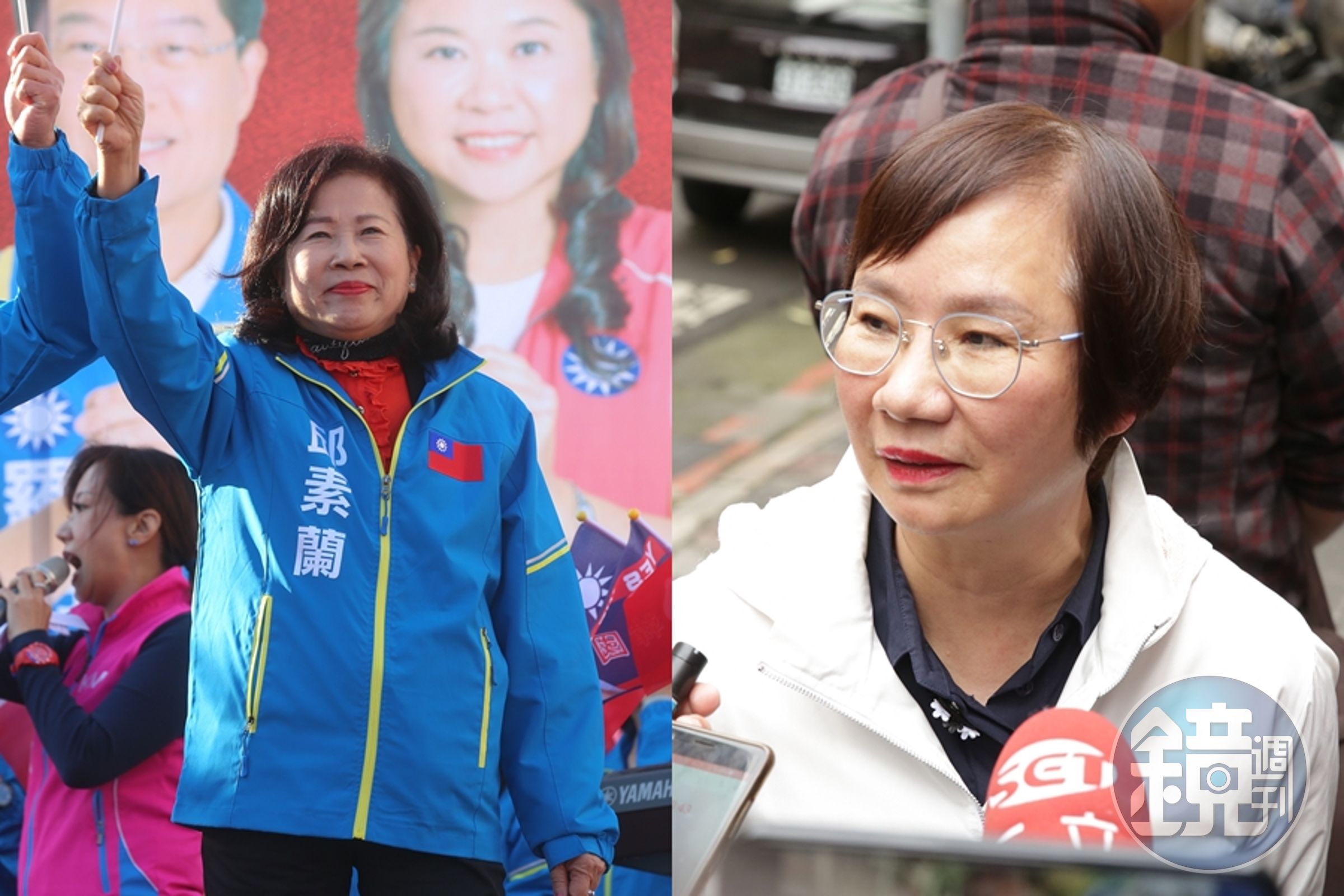 國民黨中常委邱素蘭(左)誣告同黨前立委羅淑蕾(右)侵占公款,遭判刑定讞。(本刊資料照)