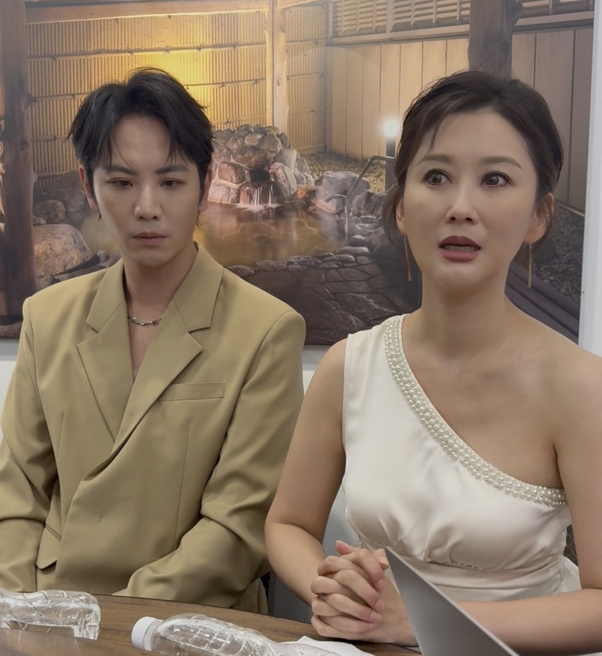 陳珮騏今談到王凱猝逝難忍情緒，（左為李睿申）。