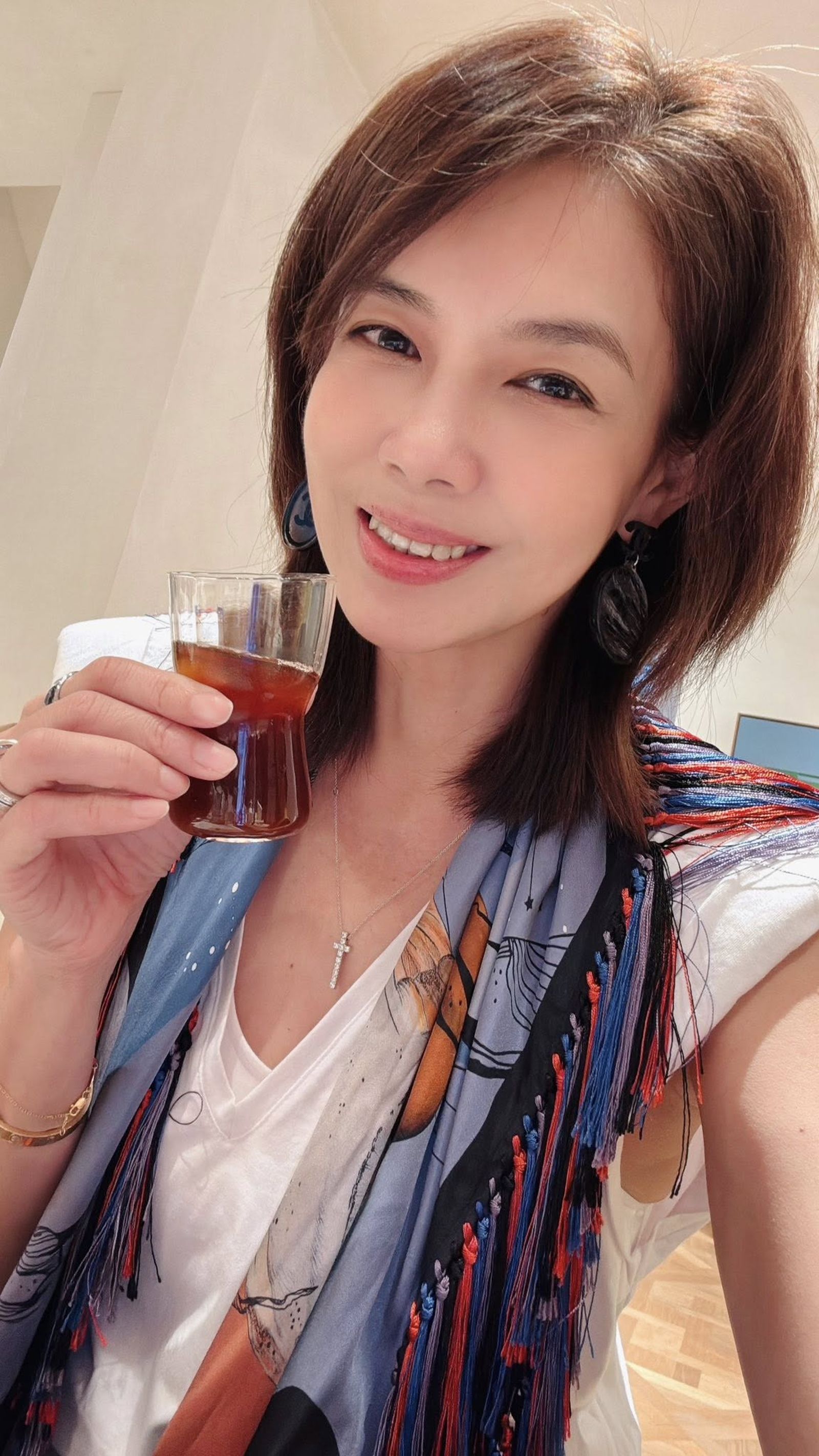 林美貞看開後決定善待自己,遠離負面心情。(翻攝林美貞臉書)