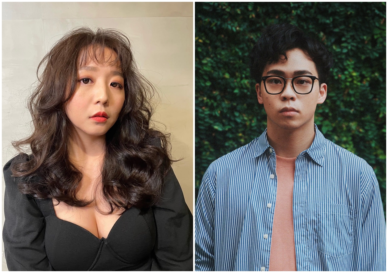 閨密林妍霏日前爆料，天殘（左）曾為了賀瓏（右）獨自去墮胎。（翻攝自天殘／賀瓏臉書）