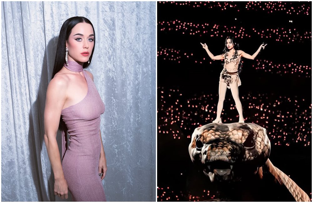 凱蒂佩芮（左圖）為蔡依林的演唱會舞台按讚（右圖）。（翻攝katyperry IG／thesquareddivision IG）