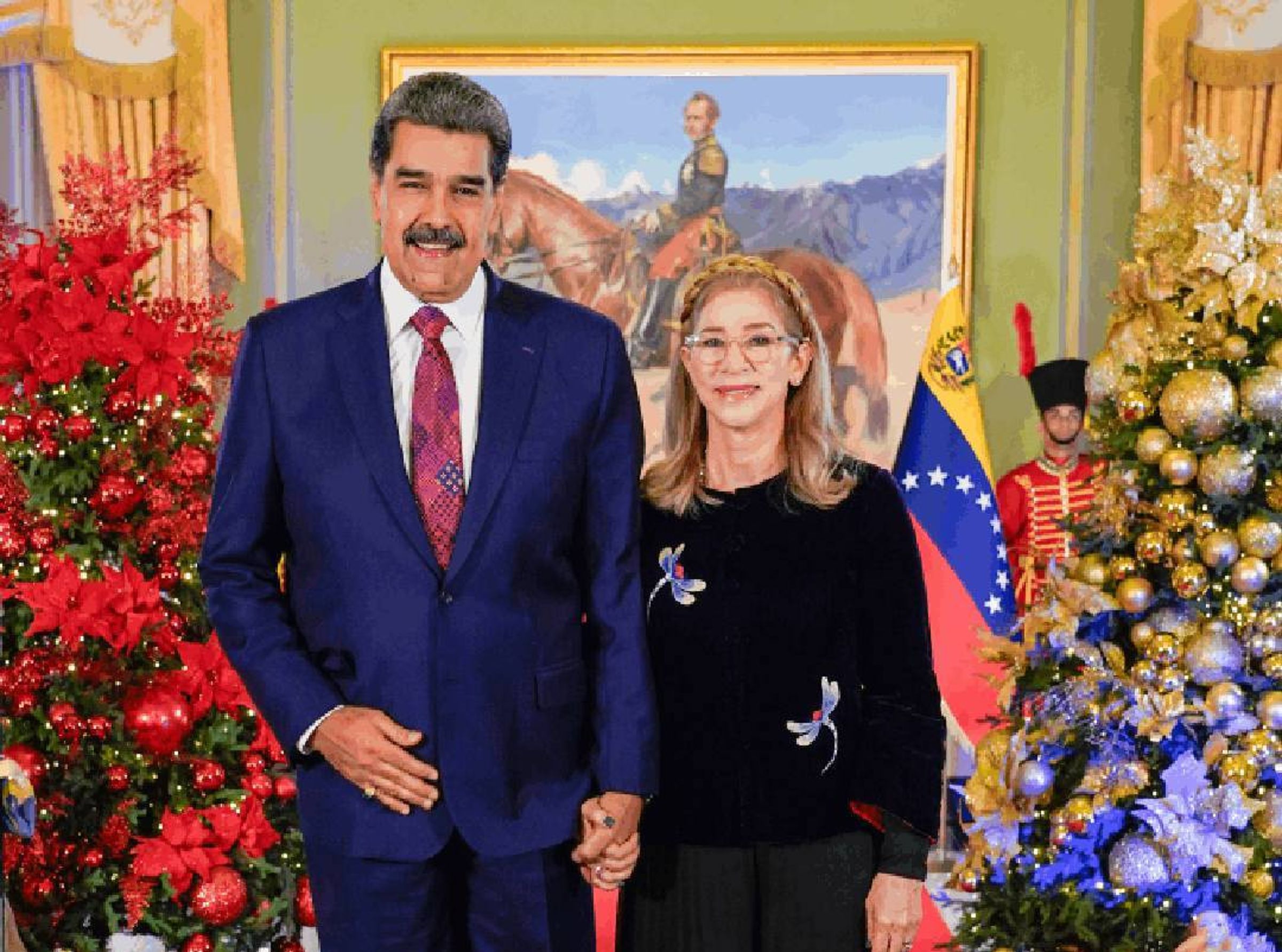 馬杜洛和妻子西莉亞弗洛雷斯。（翻攝Nicolás Maduro臉書）