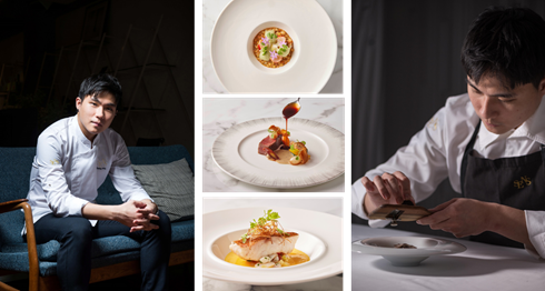 「全台最年輕米其林主廚」吳定祐向來以法式傳統料理中演繹創新，收服許多饕客味蕾。（台北艾麗希爾頓格芮精選酒店提供）
