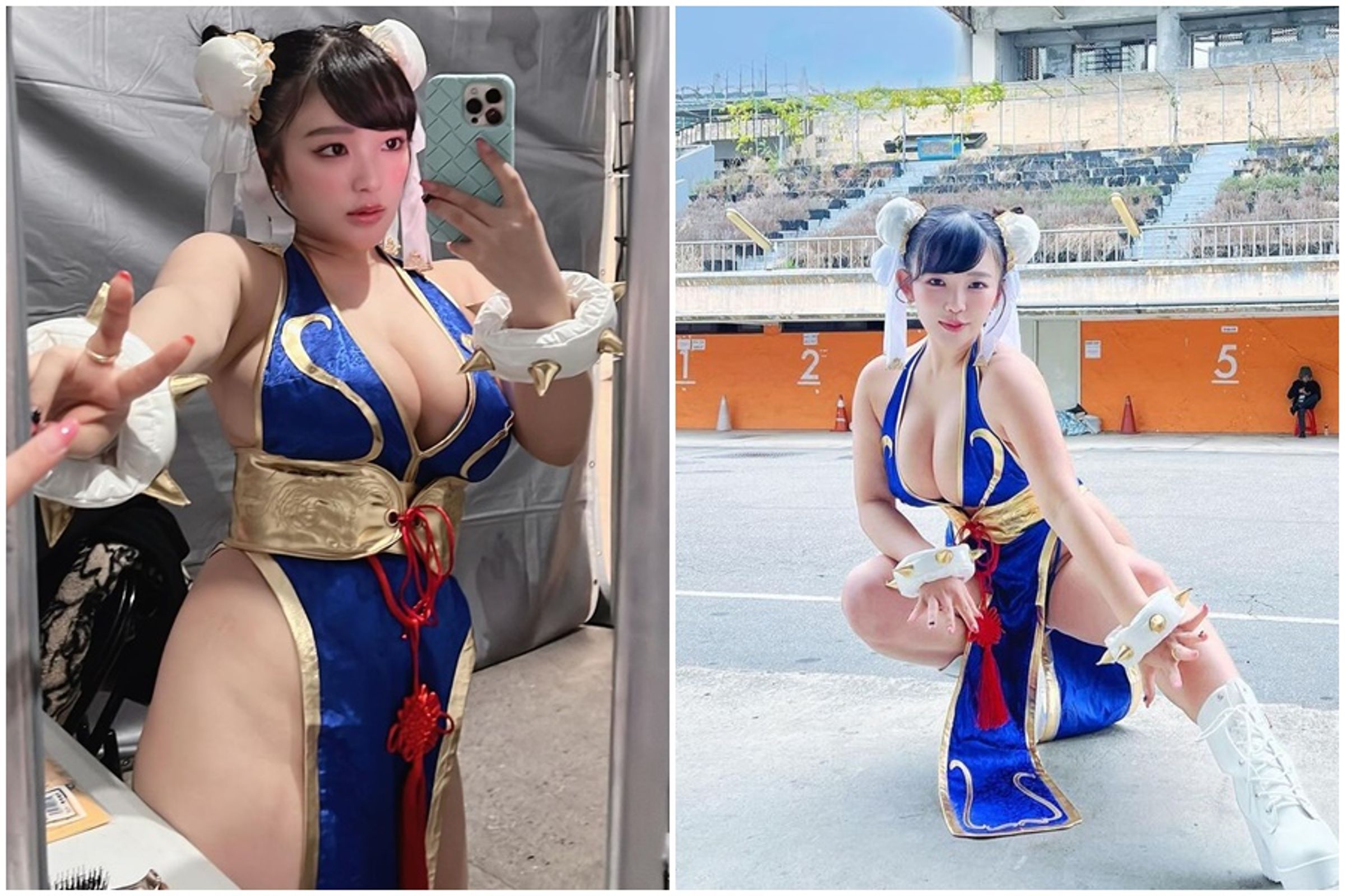 IG擁有200多萬粉絲的天木純近日造訪台灣,cosplay成春麗出席ACG音樂祭。(翻攝自天木純IG)