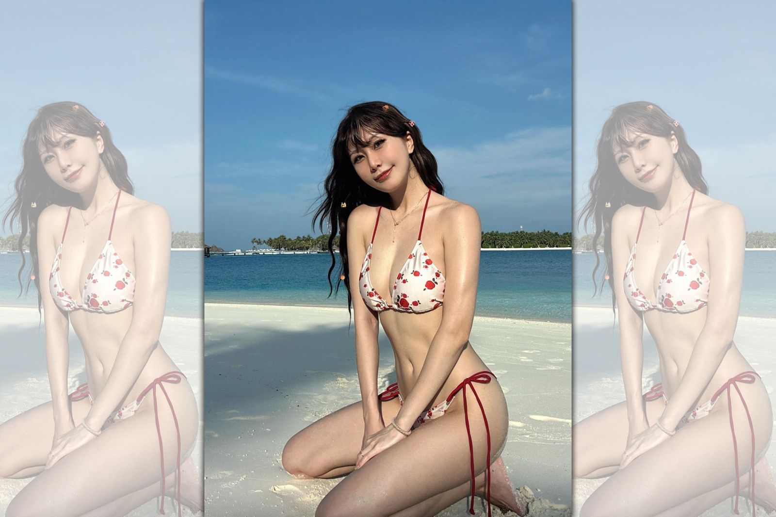 妮婭曬出比基尼辣照。(翻攝自妮婭IG)